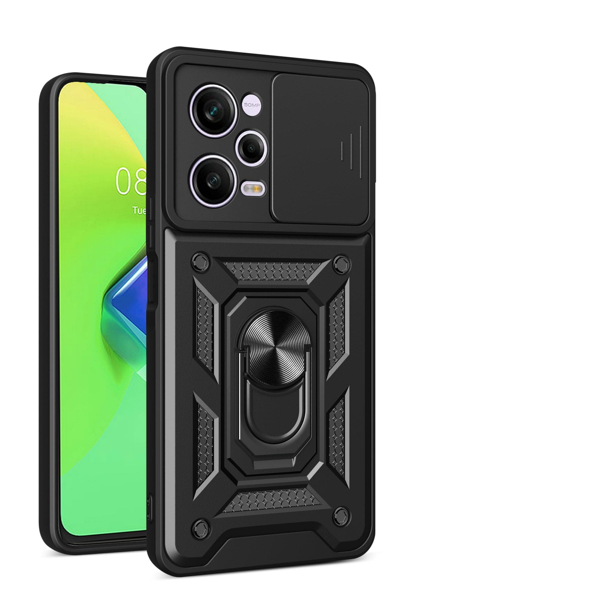 Funda OSNCG para Xiaomi Redmi Note 12 Pro 5G Compatible con Xiaomi Redmi Note 12 Pro 5G Funda Protectora para Teléfono GK-LO Negro