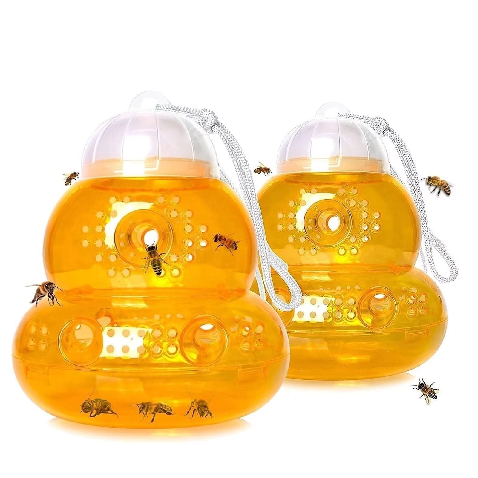 Wasp Traps Outdoor Hanging 2Pack, Hornet Traps, Reusable Hanging Yellow Jacket Traps, Bee Trap, Wasp Trap Outdoor Wasp Killer Insect Catcher