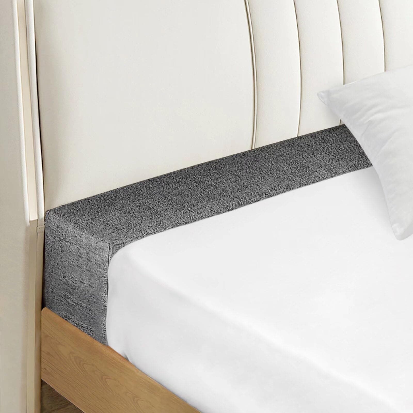 Bed Gap Filler,High-Density Bed Crack Filler with Removable Cover,Mattress Extender for Headboard Gap,Spacer Filler Between Mattress and Wall,Bed Wedge Gap Filler,Full Size,Dark Gray,72"x4"x6"