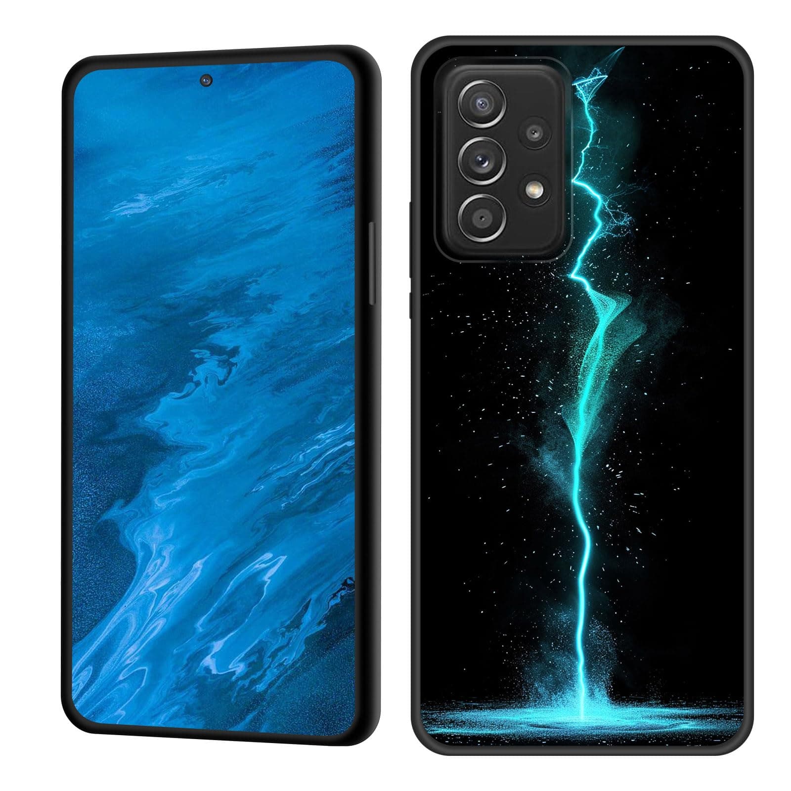 GFEWYTJYJ for Galaxy A32 4G Case,Premium Soft Silicone Rubber Full-Body Protective Anti-Scratch Shockproof Bumper Case for Samsung Galaxy A32 4G,Blue Light