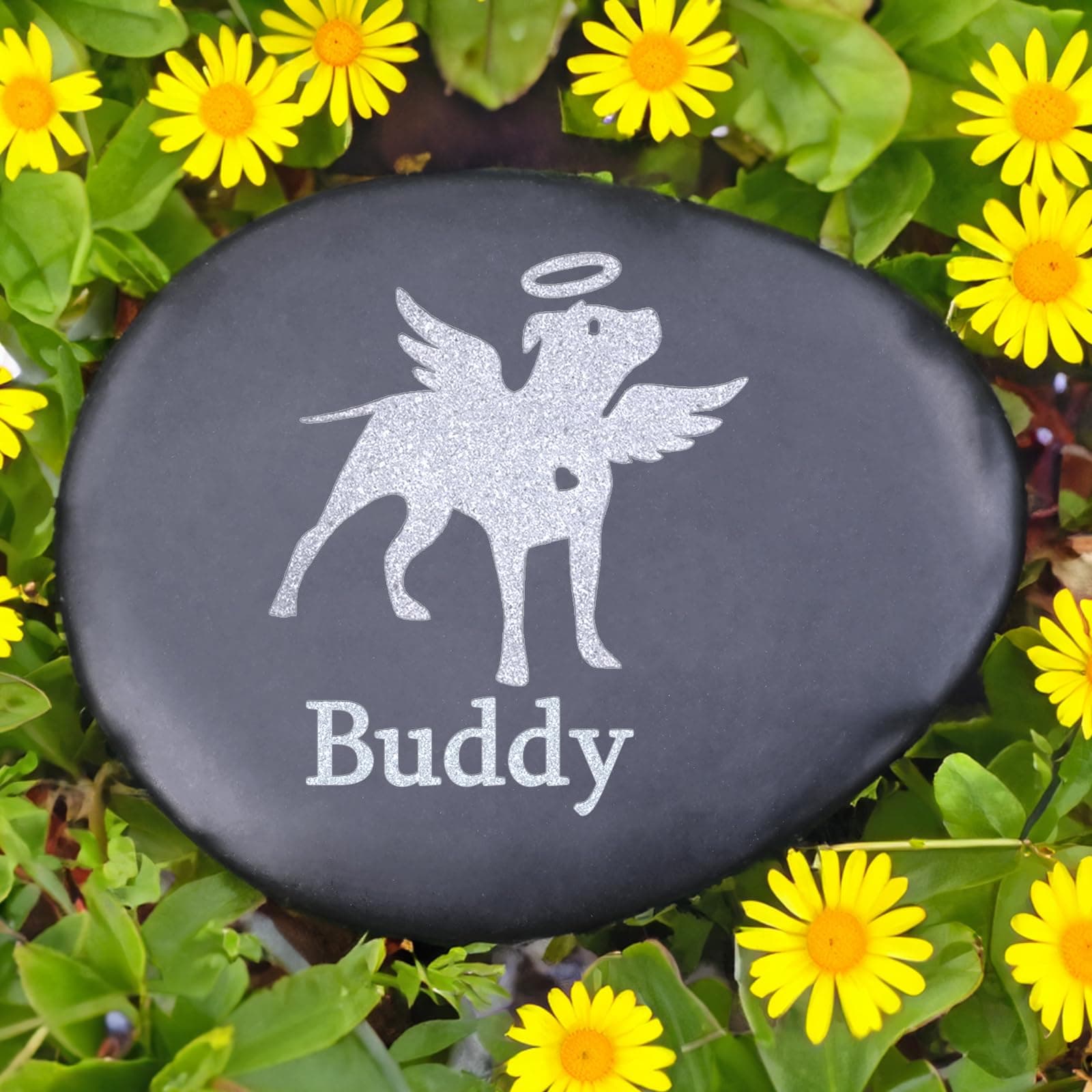 Eremovd Pet Memorial Stones for Dogs - Personalized Dog Passed Away Gifts - Pet Memorial Gifts - Dog Death Sympathy Gifts - Dog Bereavement Gifts - Pet Remembrance Gifts - Dog Memorial Garden Stone