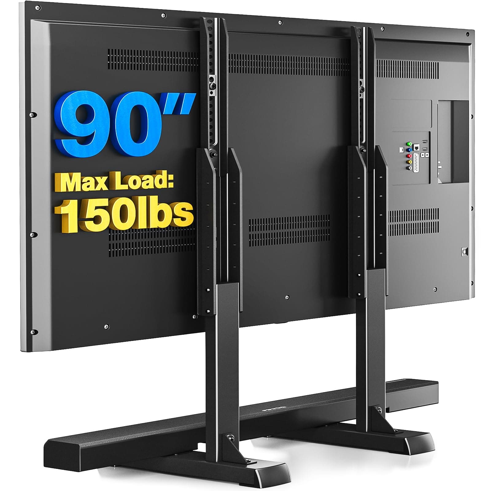 Rfiver Table Top TV Stand with Height Adjustable TV Legs, TV Stands Base with Cable Management for Most 37 to 90 Inch Flat or Curved TVs, Steel TV Feet Holds up to 150 lbs, Max VESA 800x600mm