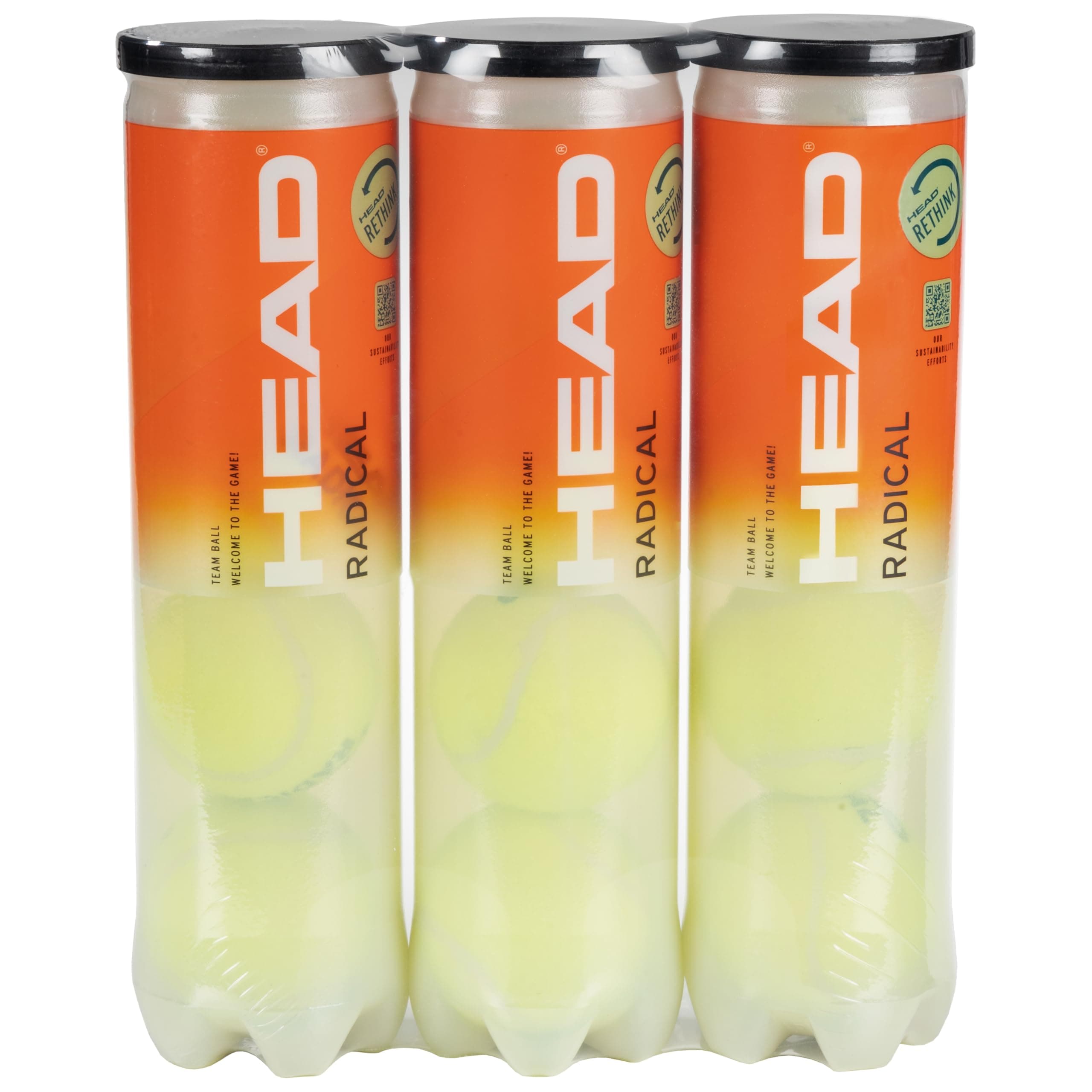 HEAD Radical Tennis Balls Tri-Pack (12 Balls)