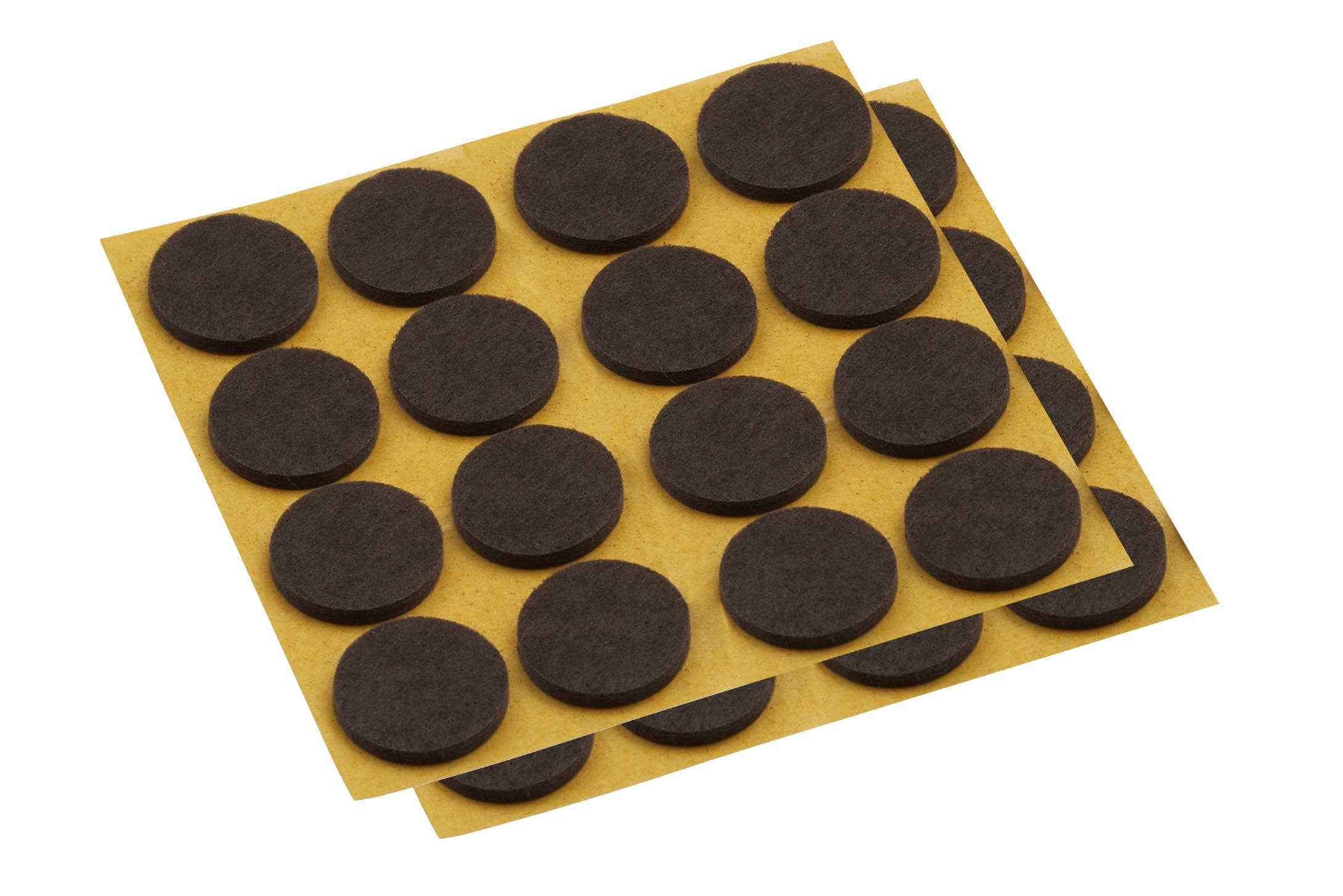 Meister Felt Glider self-Adhesive, Ø 28 mm, Brown, 40 Pieces, 645176