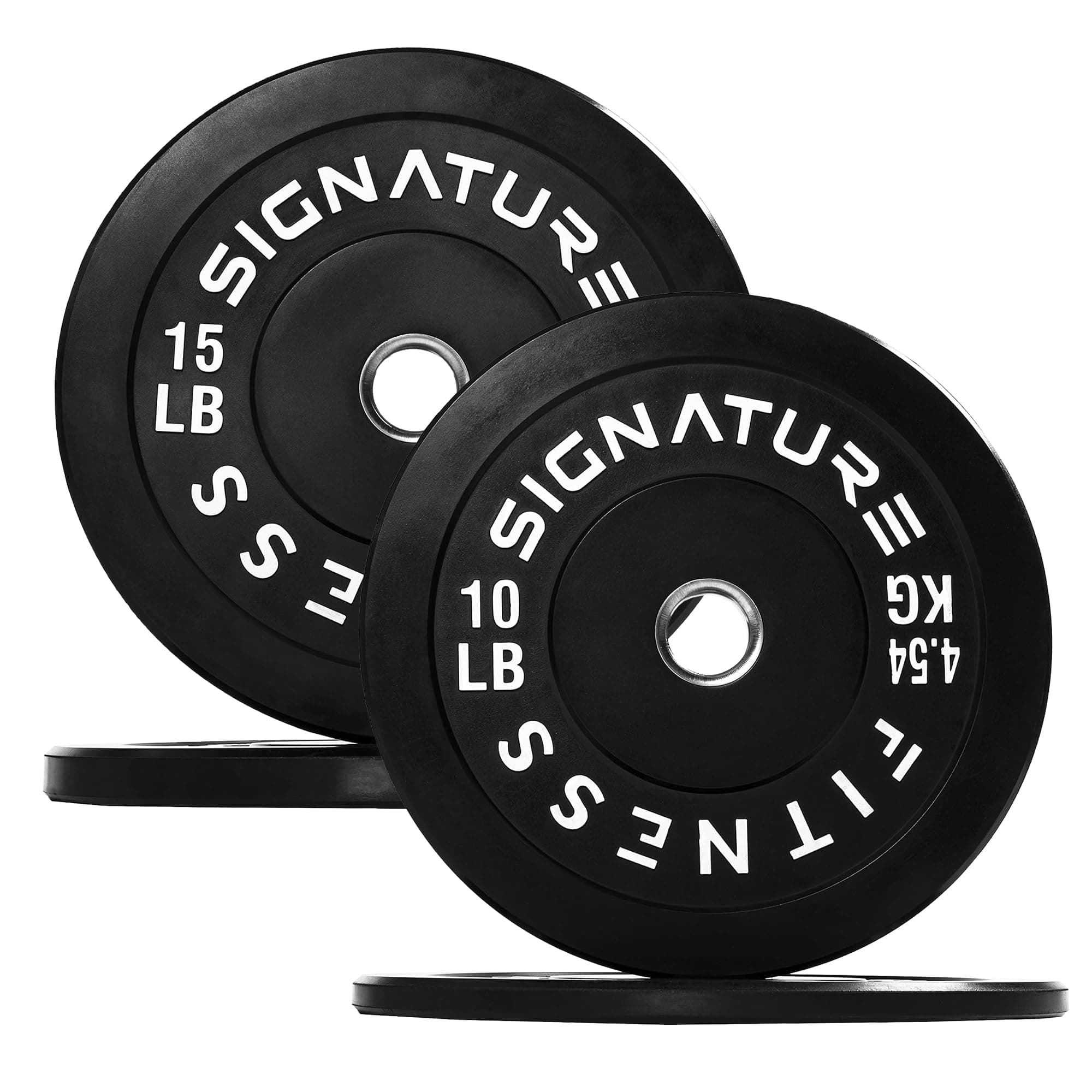 Fitvids 2-Inch Olympic Rubber Weight Plates Sets, Bumper Plates Set with Barbell for Strength Training, 100 Lbs Set, Black