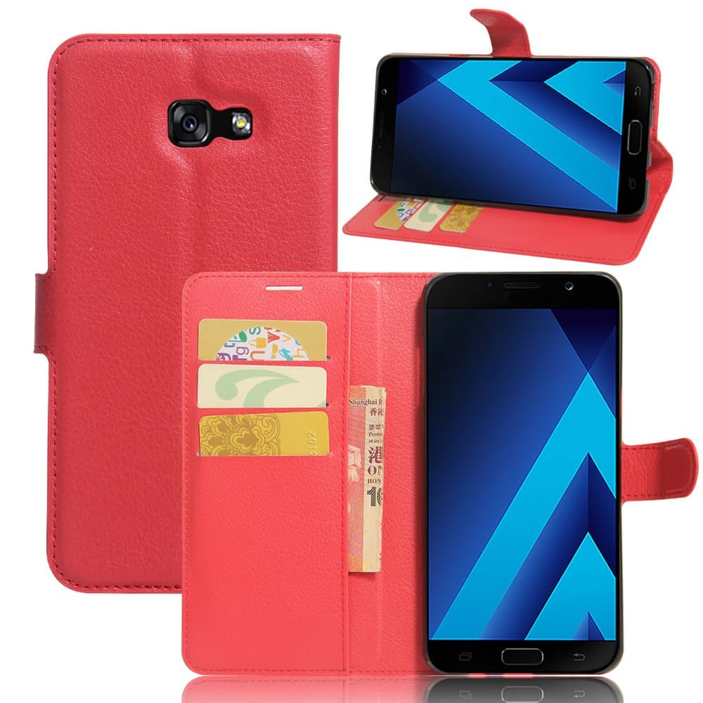 Samsung Galaxy A7(2016)/A710 Case PU Leather Stand Wallet Flip Case Cover for Galaxy A7,Business Style Phone Protection Shell,The case with[Cash and Card Slots](JFC8-11)