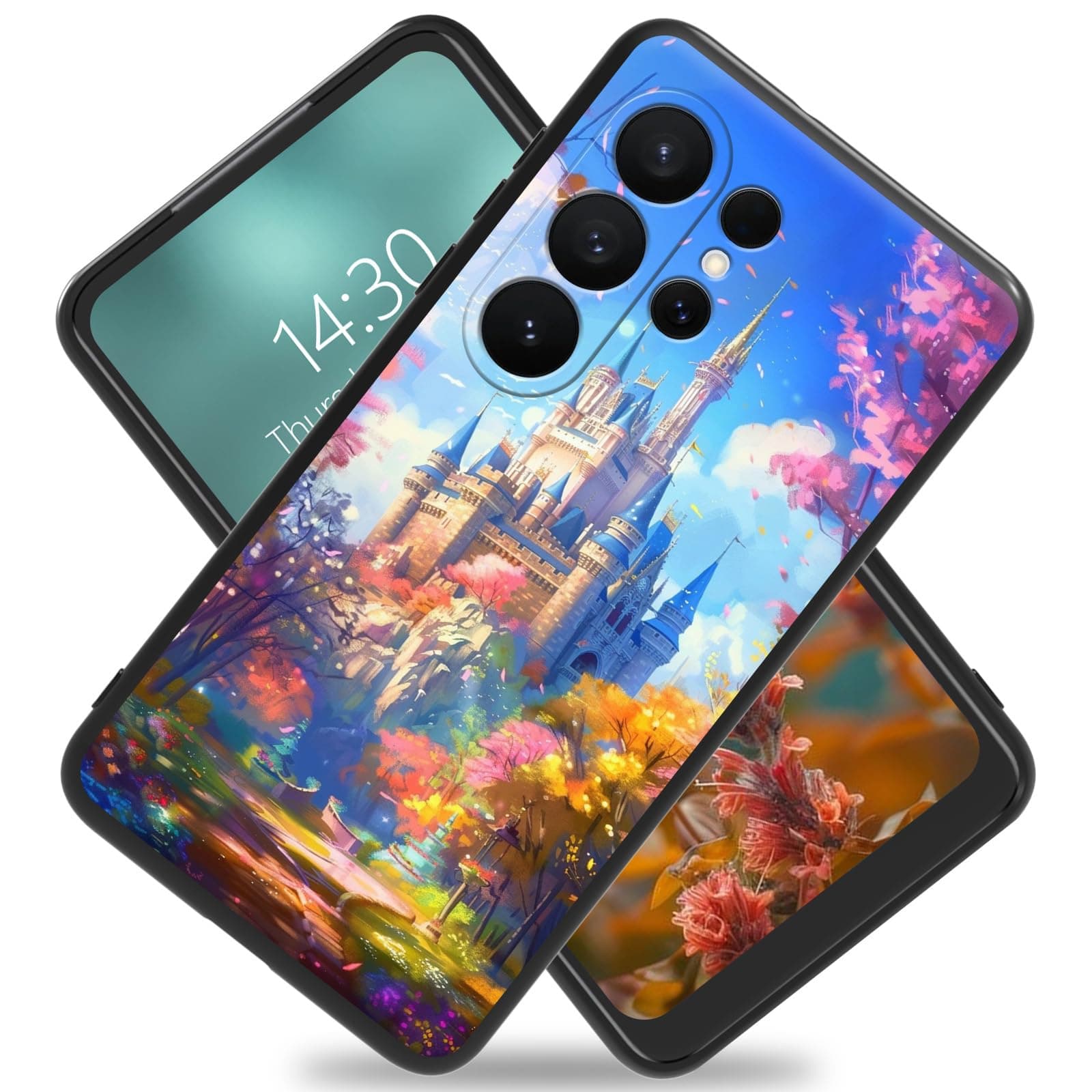 SichKards for Galaxy S22 Ultra Phone Case,Ultra-Thin TPU Case,Scratch-Resistant,Fingerprint-Proof,Sleek Design for Maximum Protection,Shockproof,Easy Access to Buttons and Ports,Dream Castle