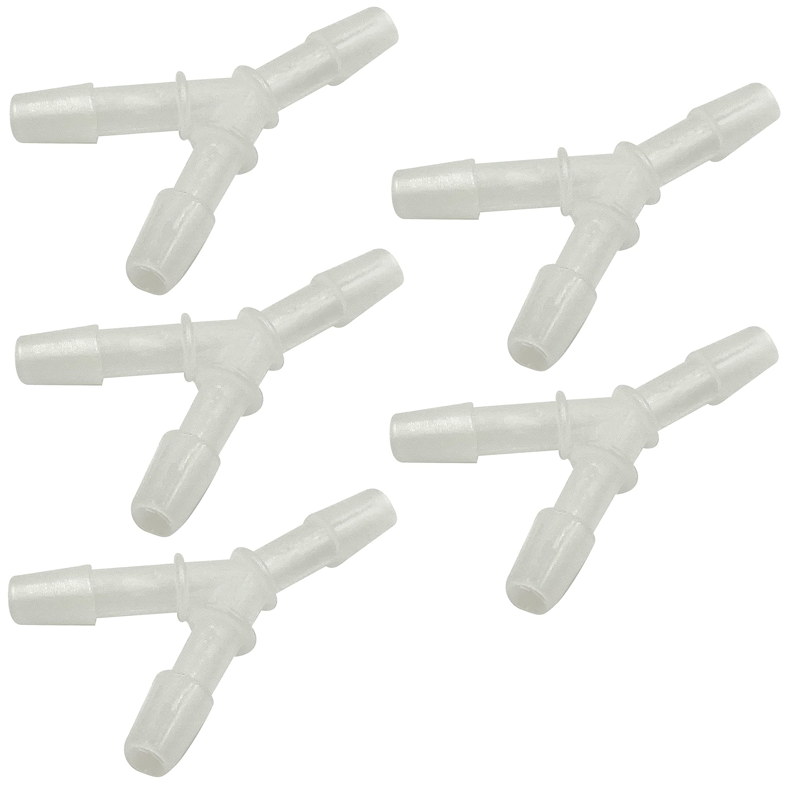 ResOne Oxygen Tubing Y‑Connector, 5‑Pack – Standard 6mm Barbed O2 Hose Splitter for Oxygen Tubing Lines, Leak‑Resistant, Easy‑Attach Y Coupler