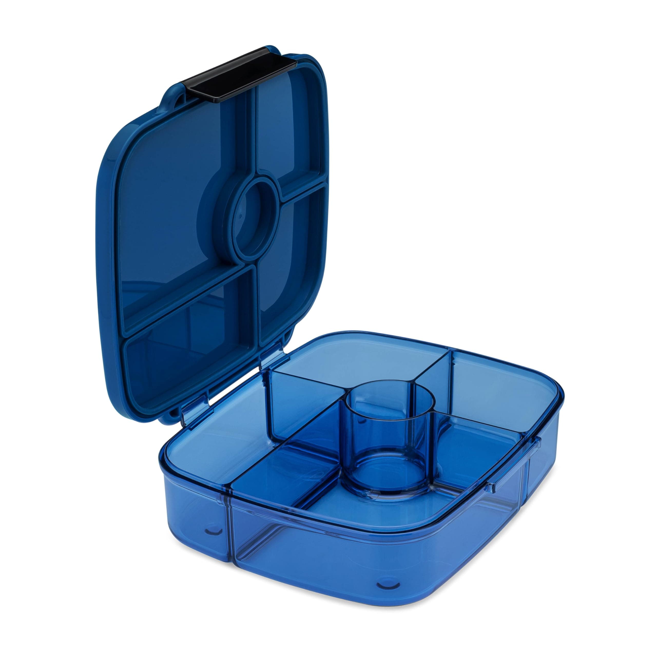 Yumbox Go Bento Lunch Box for Kids and Adults, Leakproof Lids, Deep Tray, 5 Compartments, Removable Gasket, Compact, Lightweight, Food Safe (Oslo Blue)