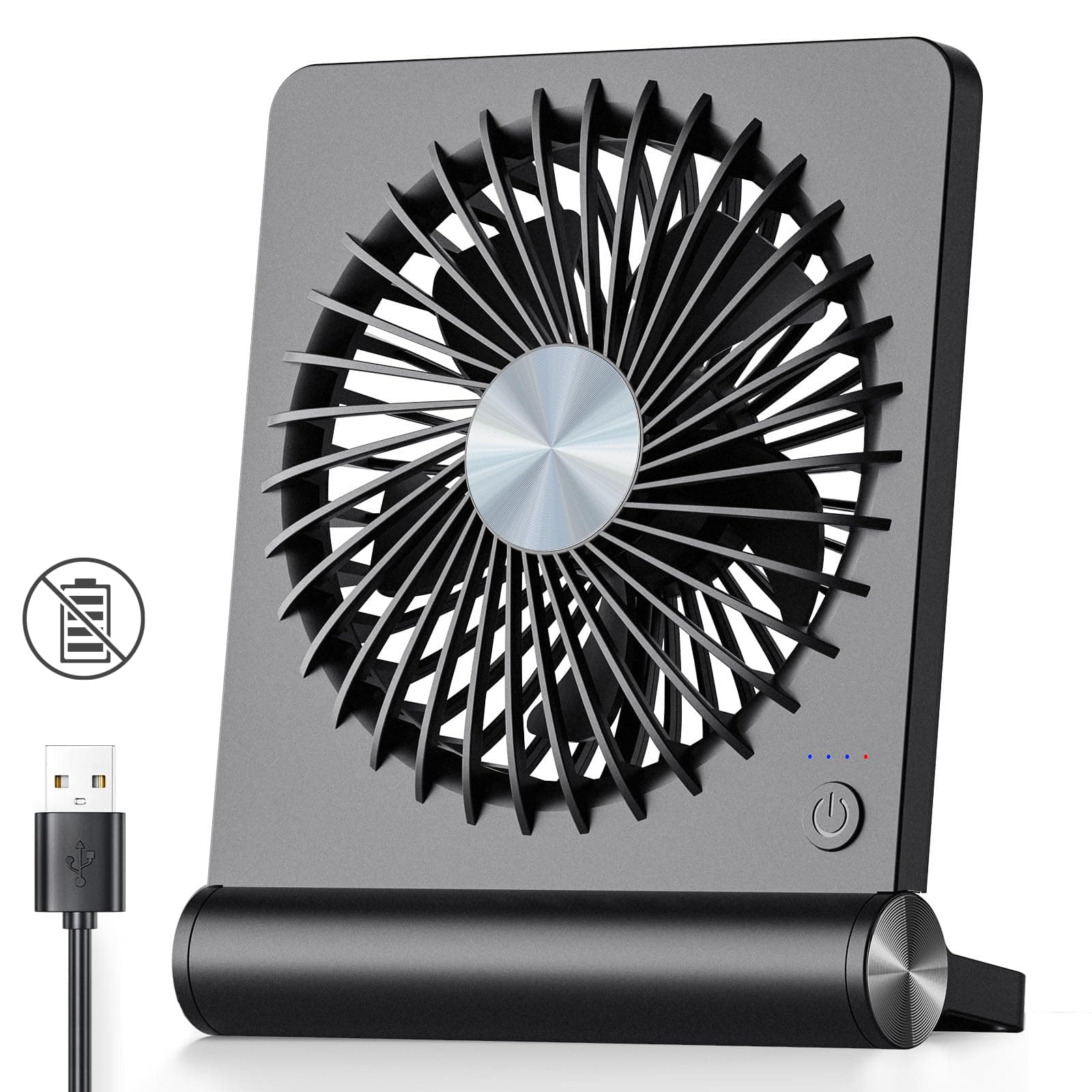 Koonie USB Desk Fan, Strong Wind Ultra Quiet Small Mini Fan