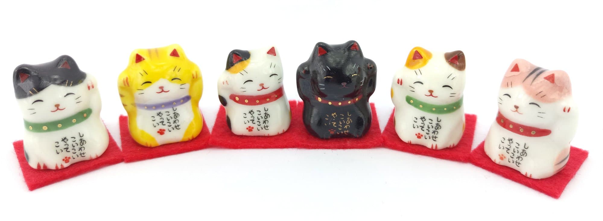 Mini Maneki Neko - Set of 6