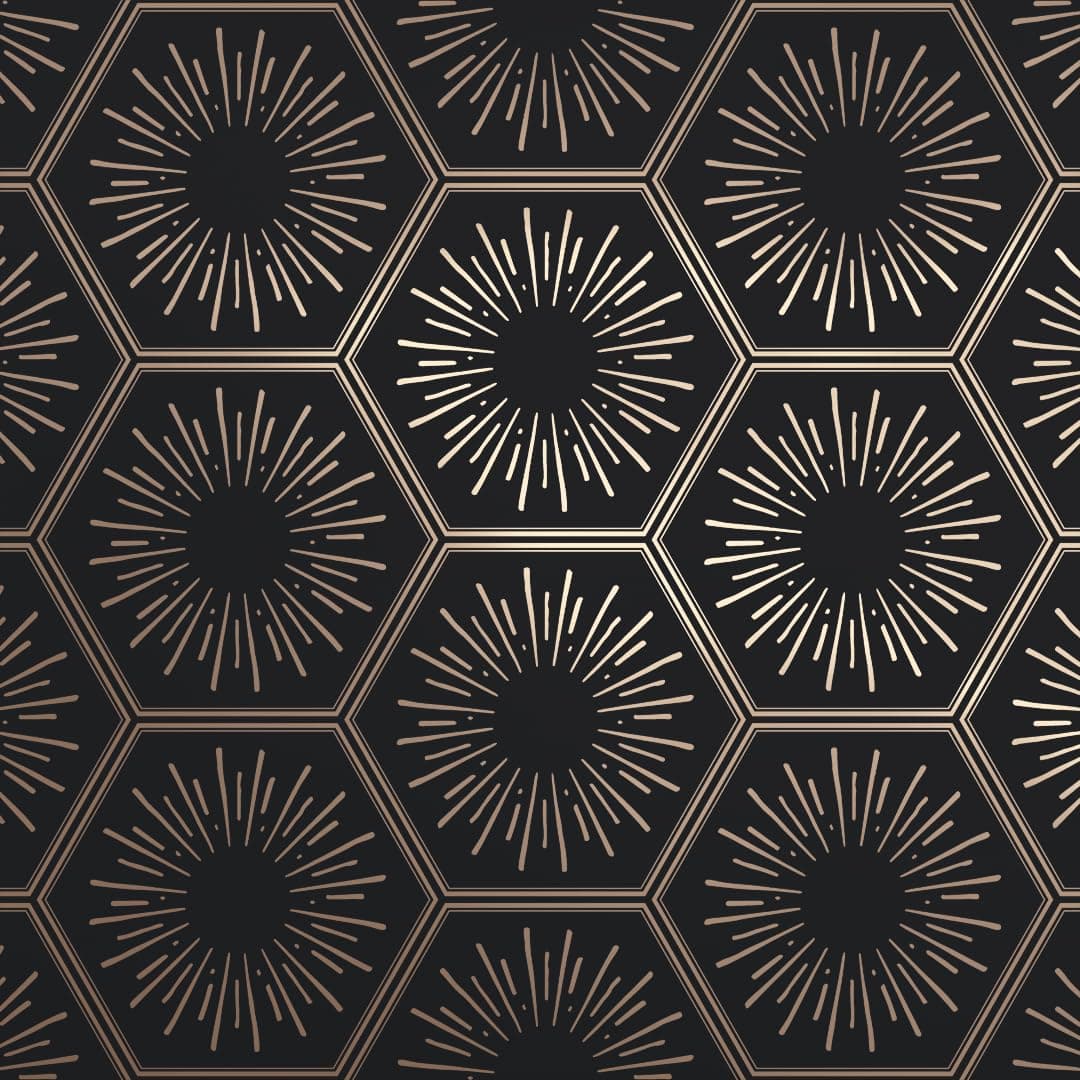 Tempaper Metallic Gold Hello Sunshine Removable Peel and Stick Wallpaper, 20.5 in X 16.5 ft, Made in The USA