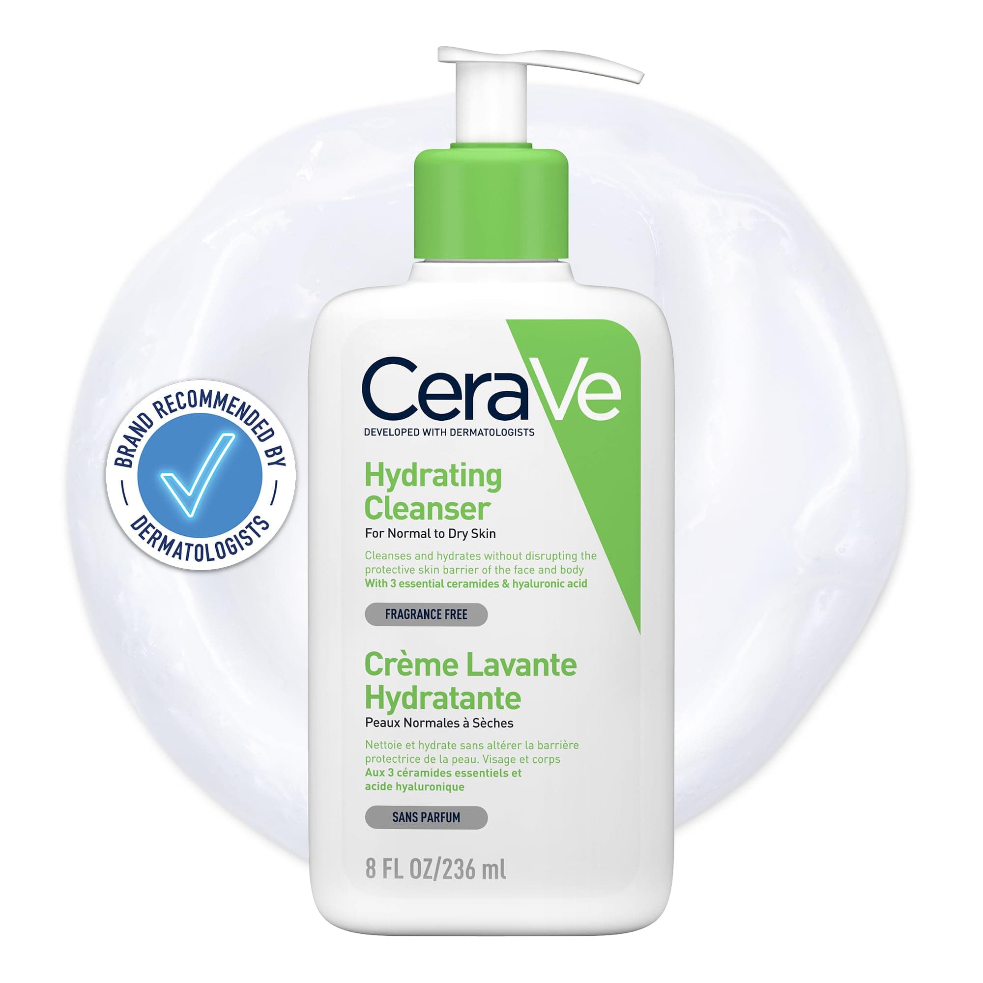 CeraVe Hydrating Cleanser for Normal to Dry Skin with Hyaluronic Acid 236ml