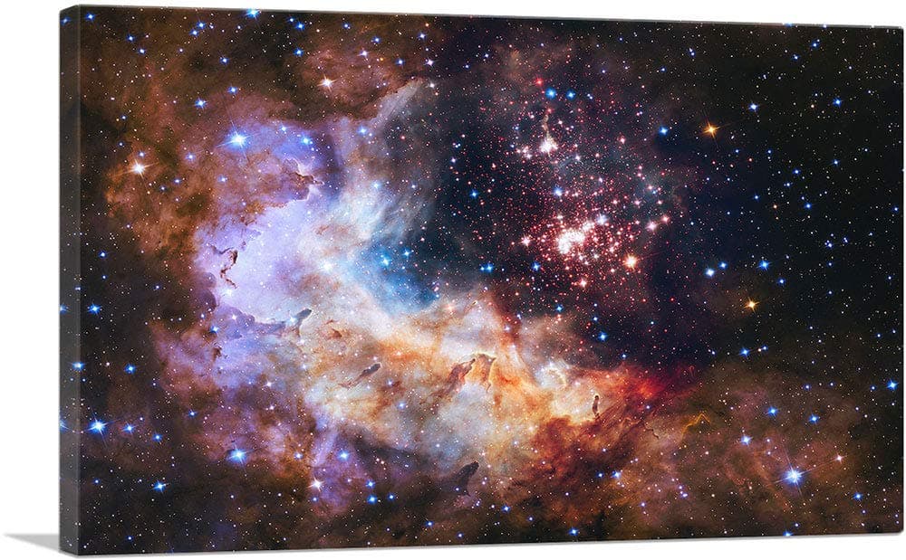 ARTCANVAS Hubble Westerlund 2 Cluster Canvas Art Print - 18" x 12" (1.50" Deep)
