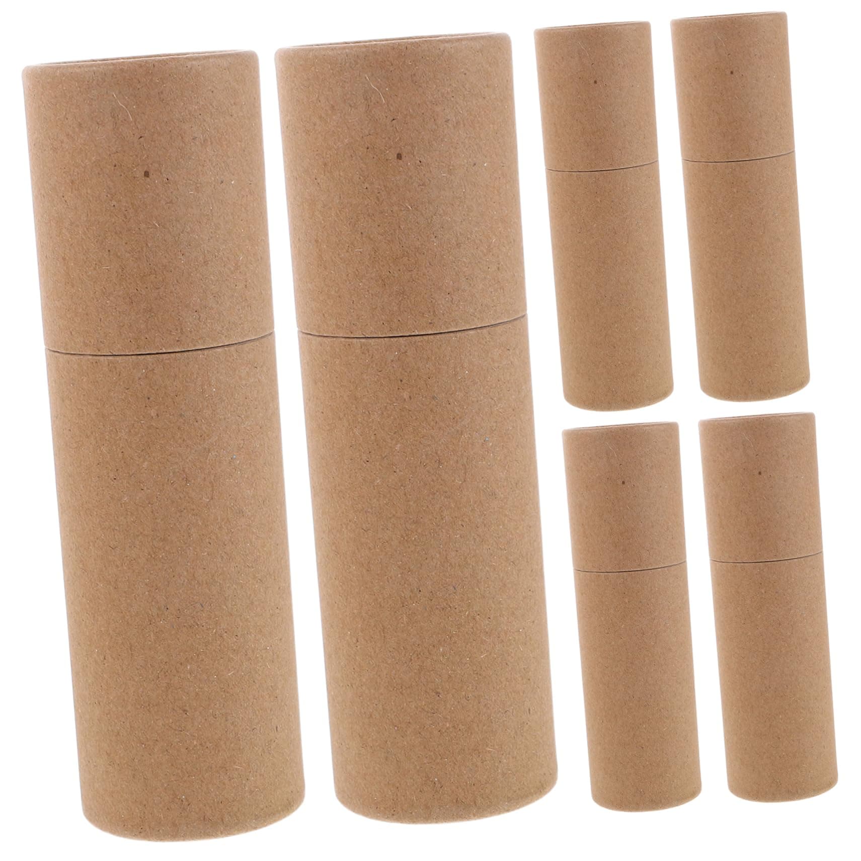 PartyKindom Essential Oil Roller Bottle Packaging Boxes 6pcs Kraft Paper 50ml round Mailing Tubes with Maximum
