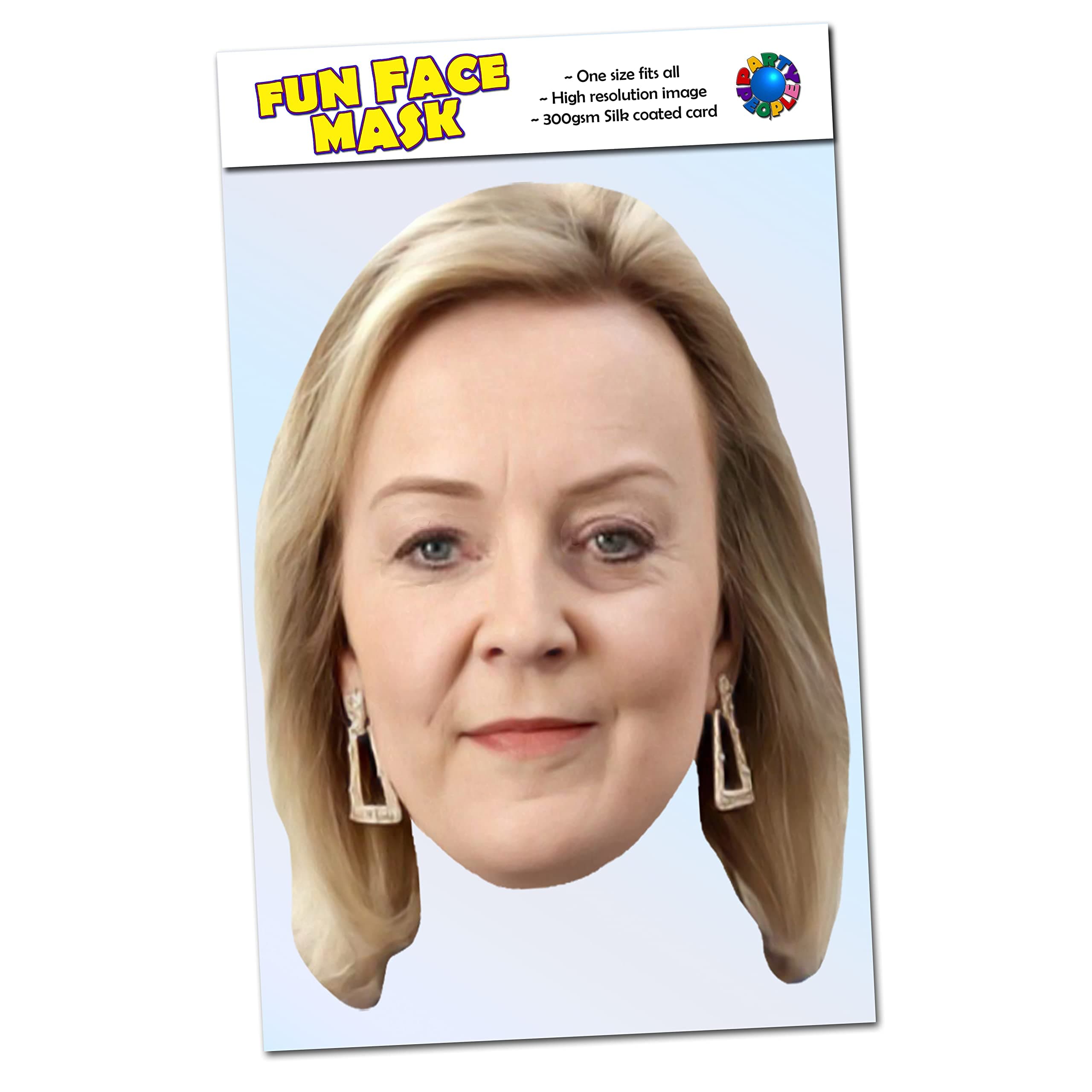 Party People 1 x Liz Truss - Celebrity Face Mask - Ready To Wear - Liz T