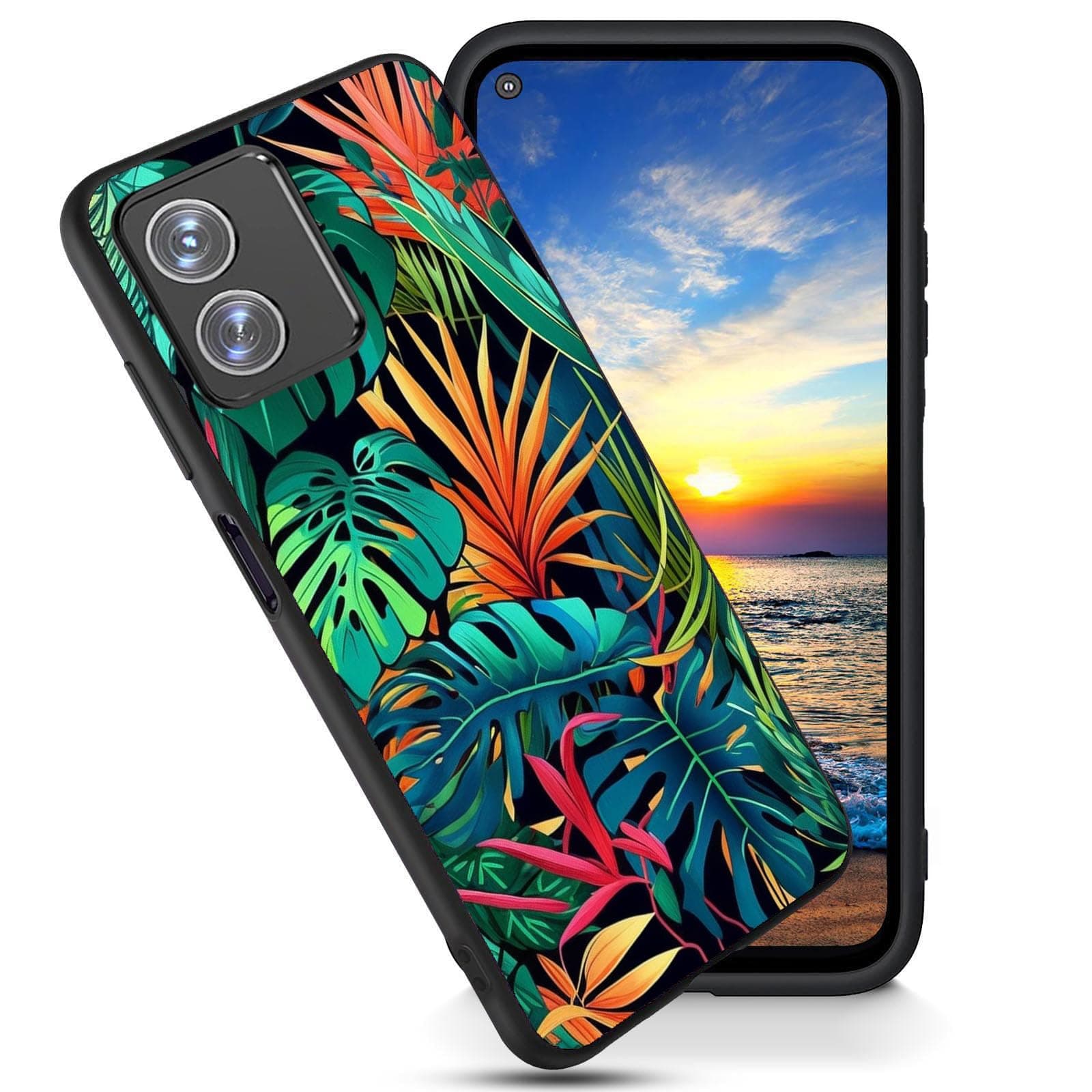 FGDRFGRW Designed for Moto G 5G 2024/G Play 5G 2024 Case,Soft Frosted TPU Ultra Thin,Shock-Absorption,Anti-Scratch Protective Cover for Motorola Moto G 5G 2024/G Play 5G 2024 6.6",Palm Leaf