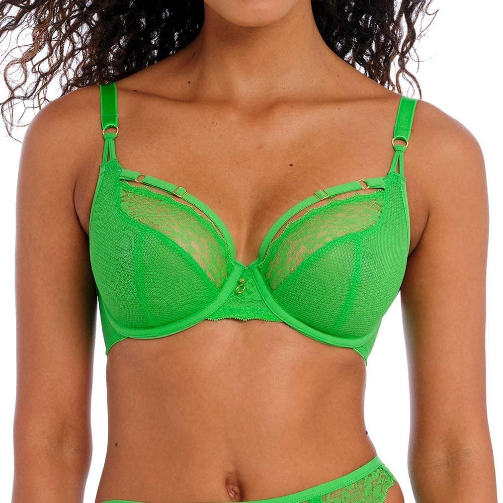 Temptress Plunge Bra Poison Green Green 32FF