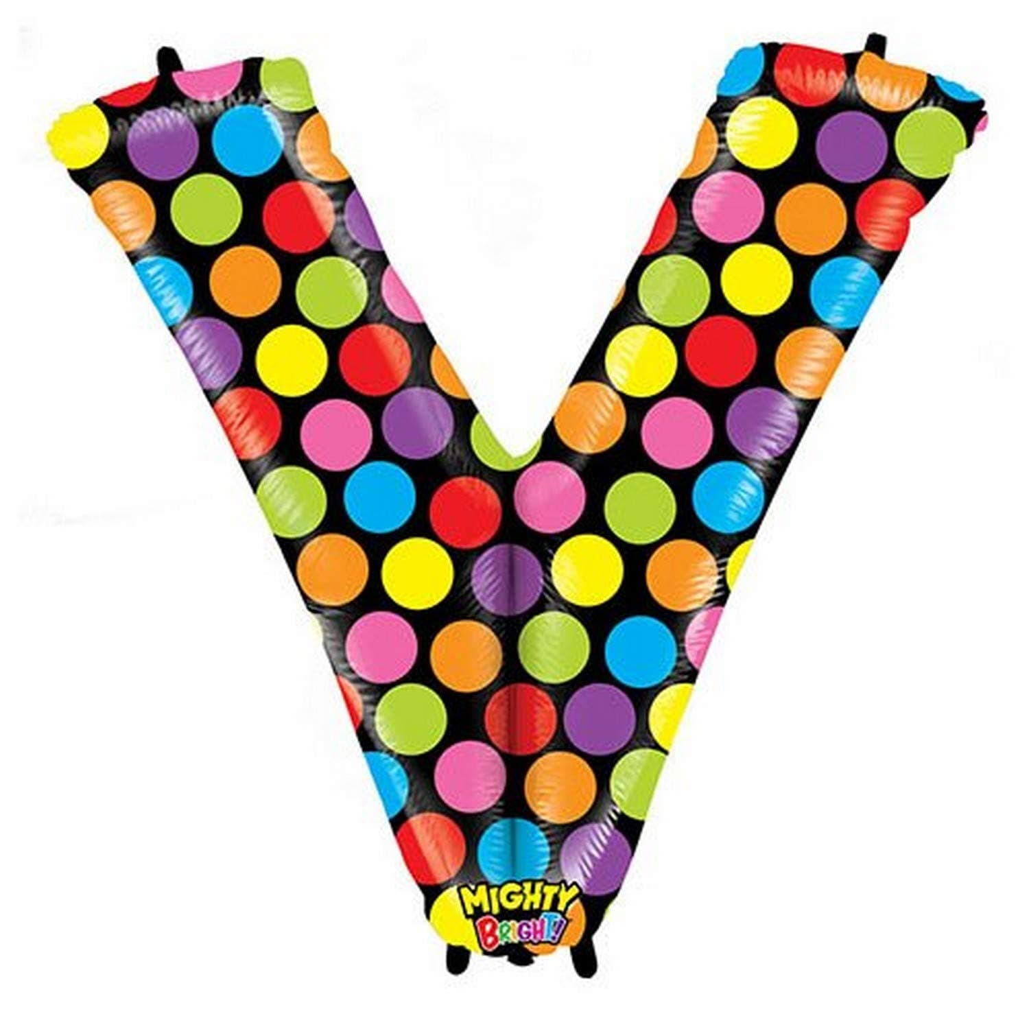 Betallic Foil Balloon 14923MB Letter V-Mighty Bright Megaloon, 40", Multicolor