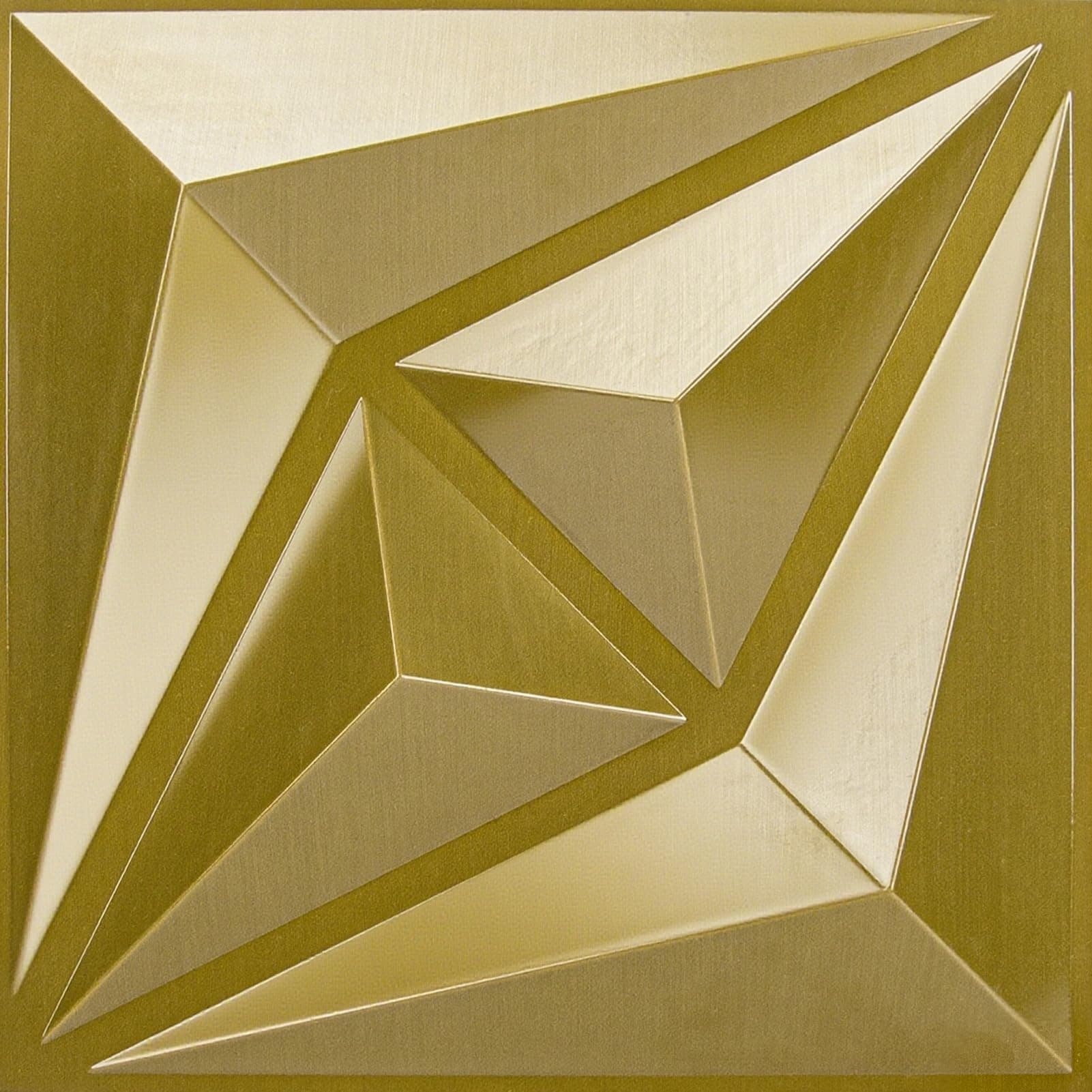 AMZDEPOT 3D Wall Panels, 12''x12'', 20 Pcs, Gold