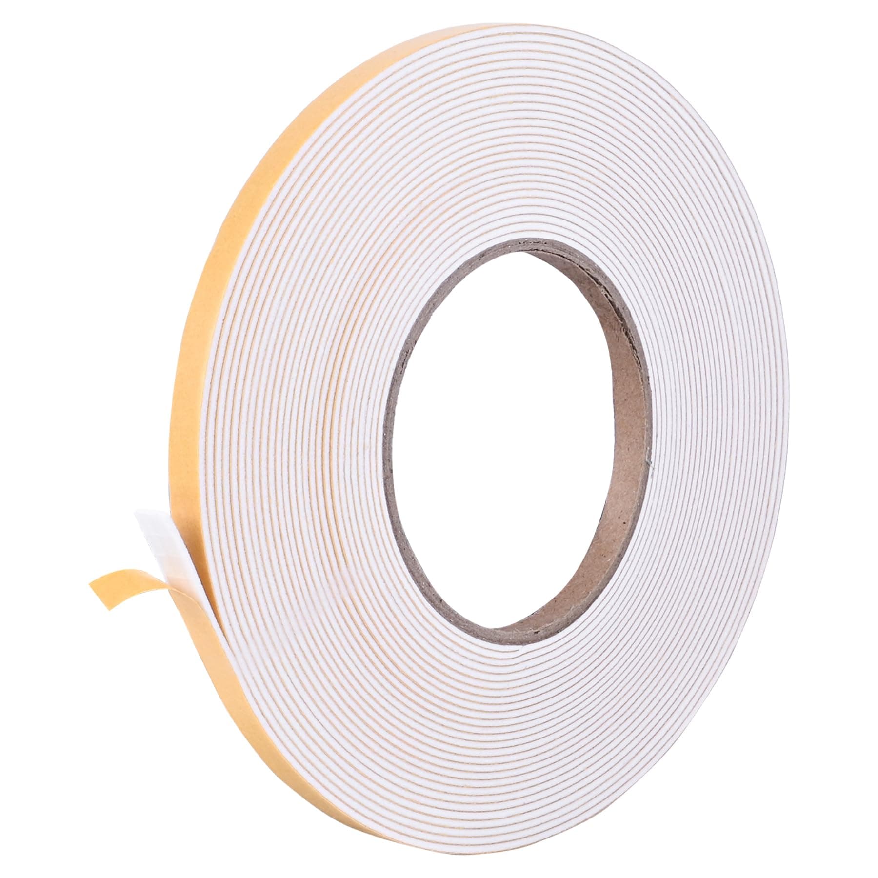 Self Adhesive Foam Tape Weatherstrip 1/4in x 1/16in x 33Ft High Density Foam Insulation Strips Foam Seal Weather Stripping with Strong Adhesive for Door and Window Sound Isolation Soundproofing