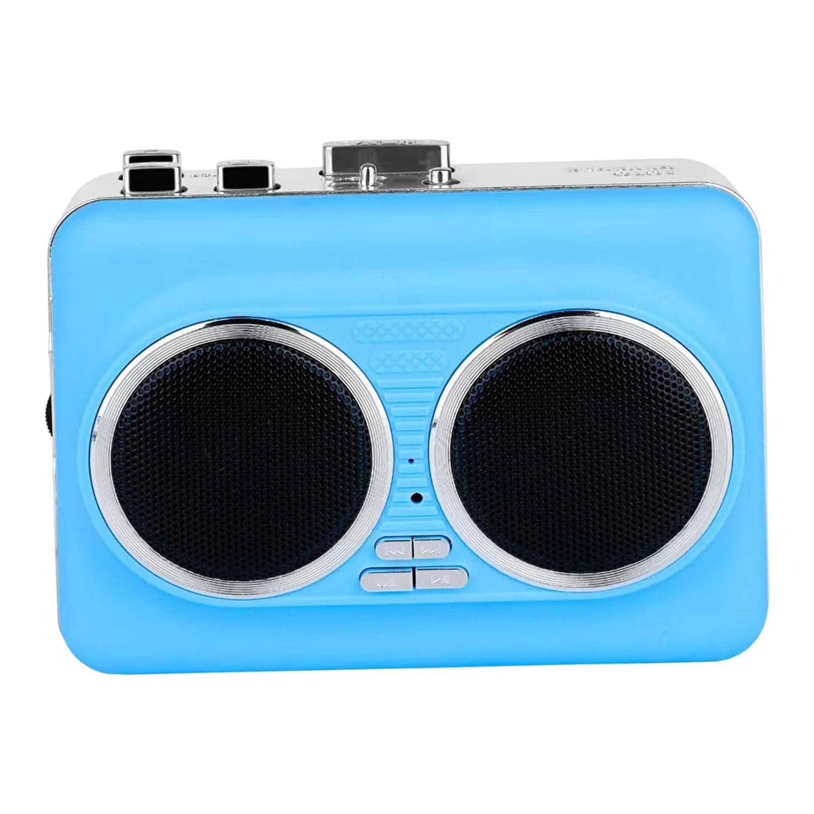 BaotyJie Stereo Cassette Player with Speakers, USB Cassette to MP3 Converter with Headphone Jack for Office, Telephone and, Blue