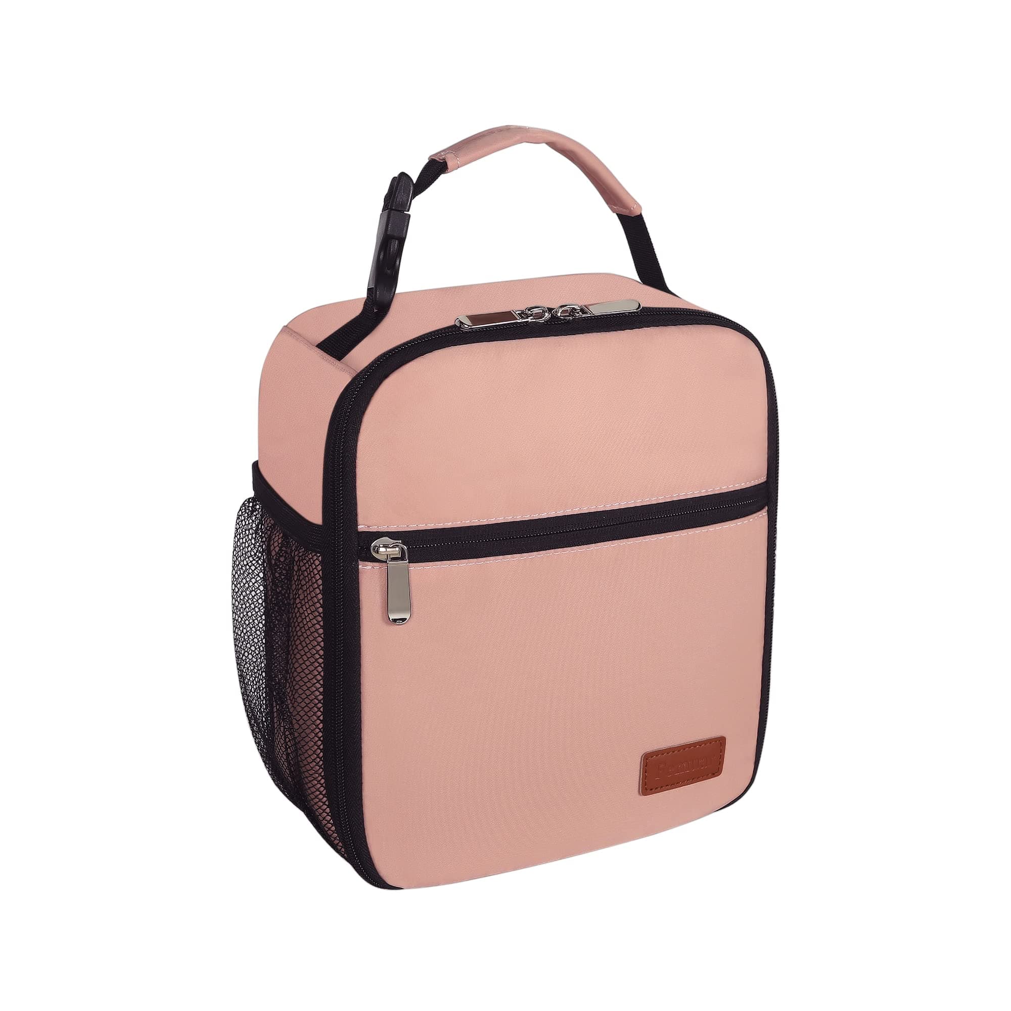 Lunch Box for Men Women Adults Small Lunch Bag for Office Work Picnic - Reusable Portable Lunchbox, Light Pink