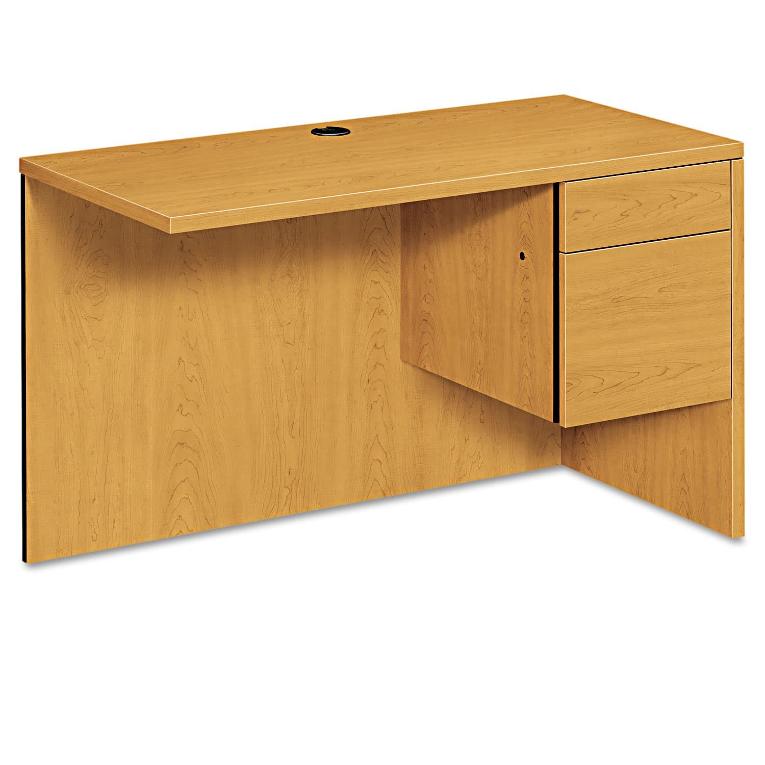 Hon Right Return Left Pedestal Desk, 48 by 24 by 29-1/2-Inch, Harvest