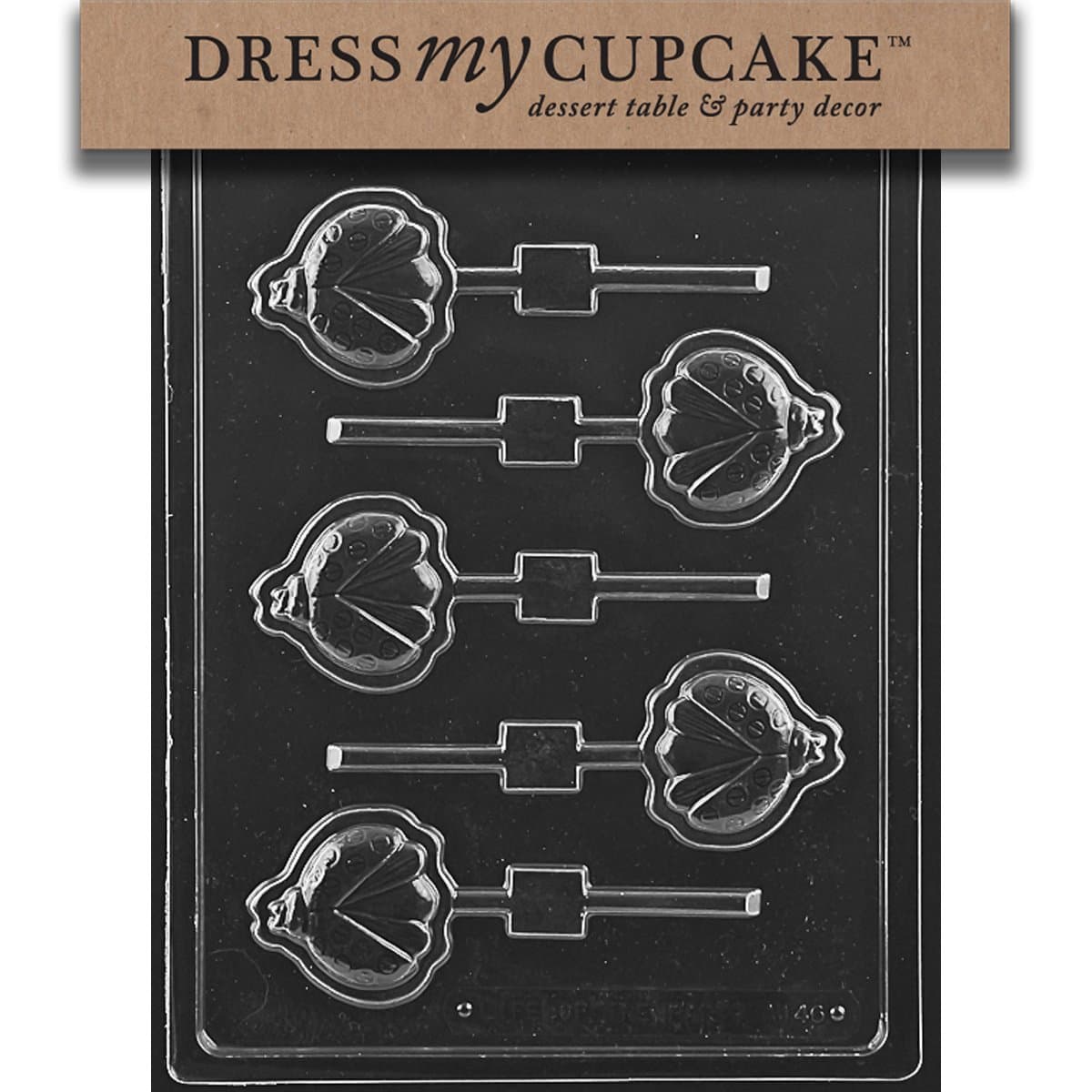 Dress My Cupcake DMCA146 Chocolate Candy Mold, Lady Bug Lollipop