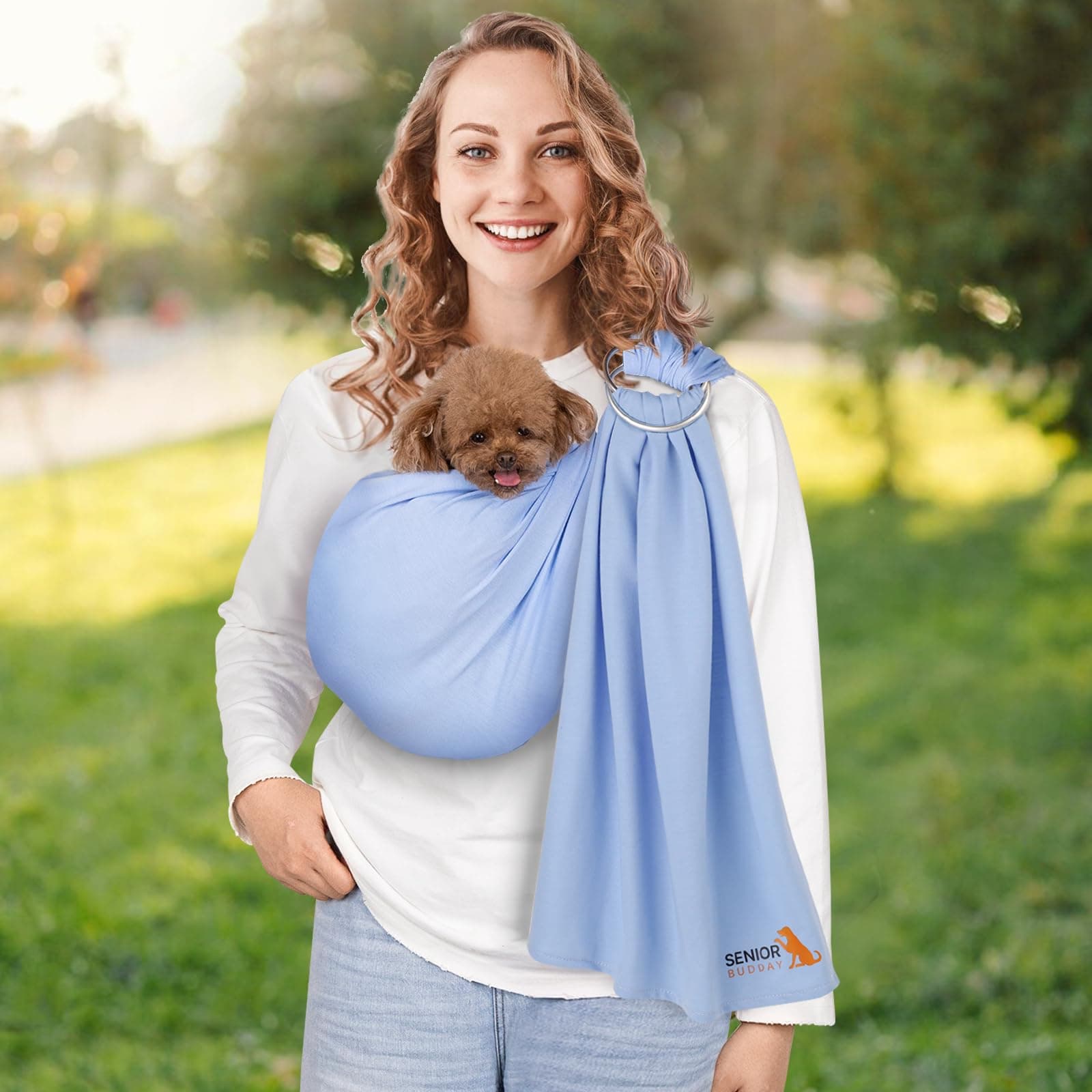 Dog Carrier Sling for Small Dog (Blue)