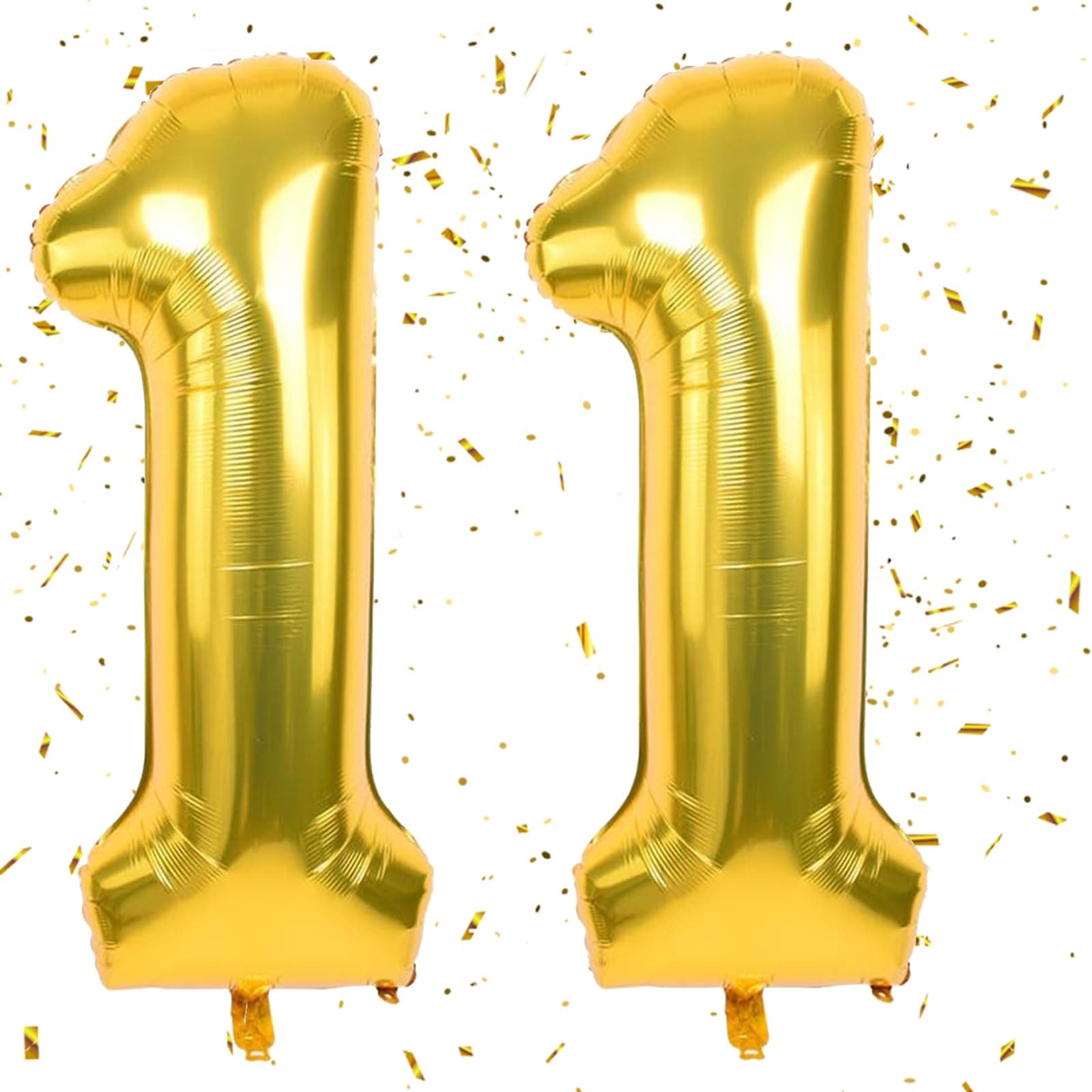 Golden Balloon 11, Number Balloons, 40 Inch Foil Balloon 11.101 cm Number Balloon 11 Helium Balloon 11 Birthday Balloons for Birthday Decoration Children Girls Boys