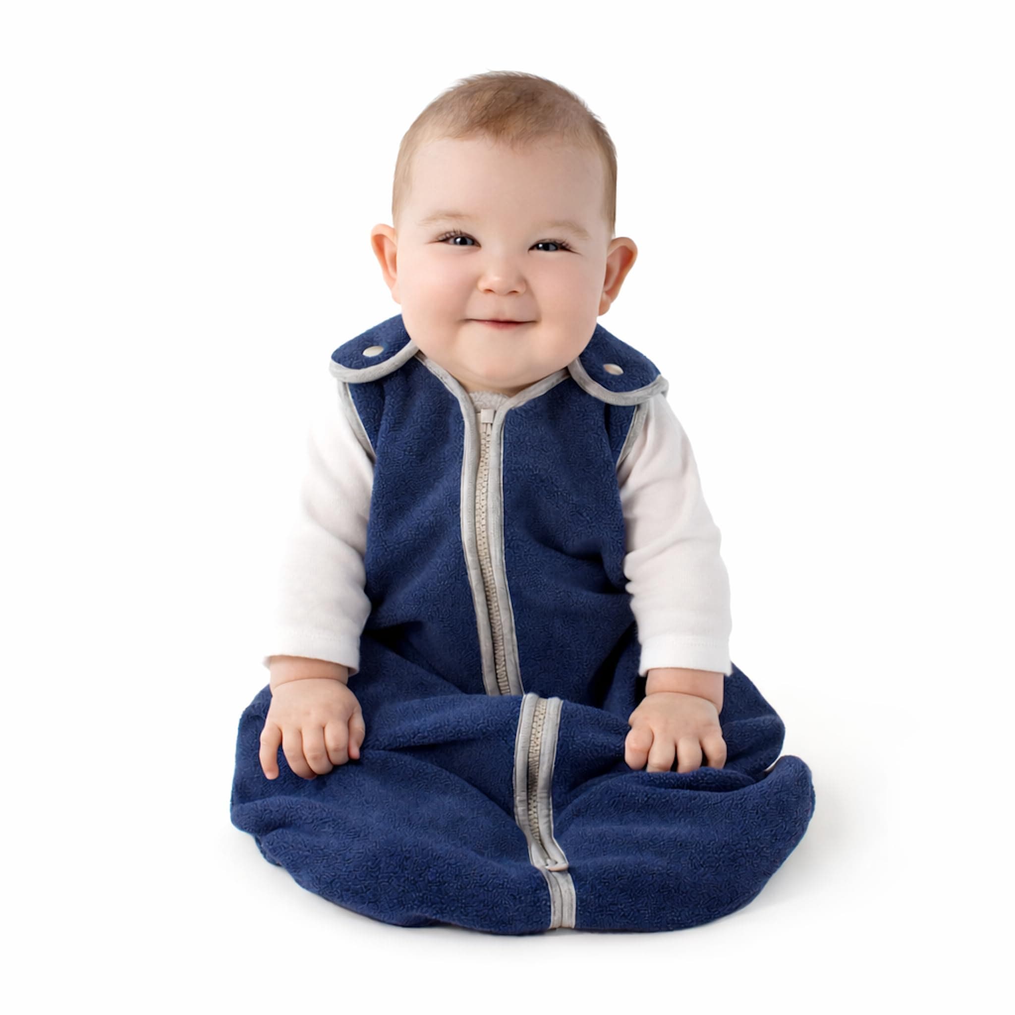 Baby Deedee Sleep Nest Fleece - Baby Sleep Sack 1.2 TOG 18-36 Months, Comfort Sleeping Bag with Soft Polar Fleece & Patented Shoulder Snaps, Toddler Wearable Blanket for Boys & Girls, Navy