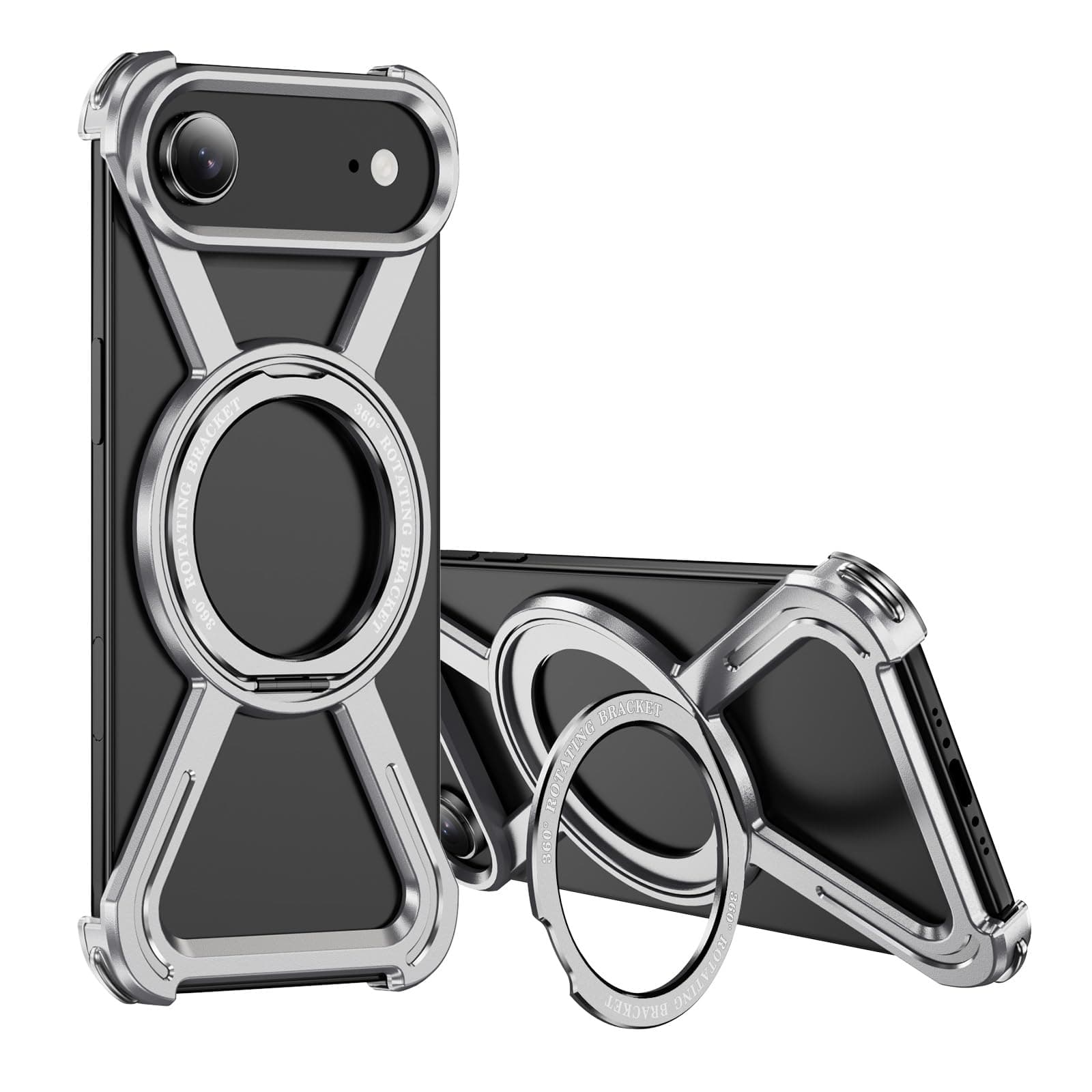 LEMAXELERS Metal Frameless Case for Apple iPhone Air. Silver HJ