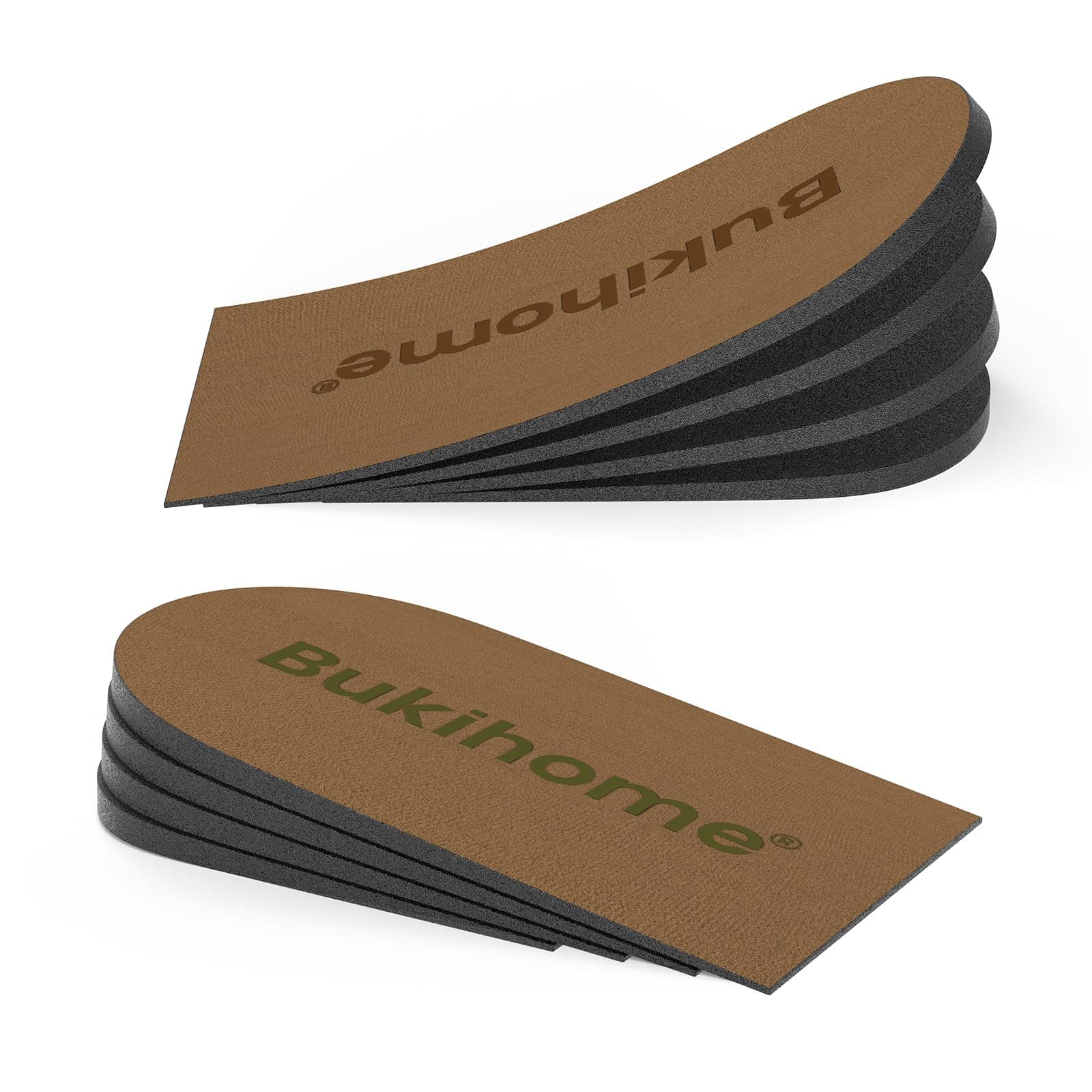 Adjustable Heel Lift Inserts for Shoes - Bukihome Orthopedic Shoe Lift for Uneven Legs 4 Layers Height Increase Insole for Heel Pain,Heel Spur,Achilles Tendonitis,Small (Women's 4-8.5)