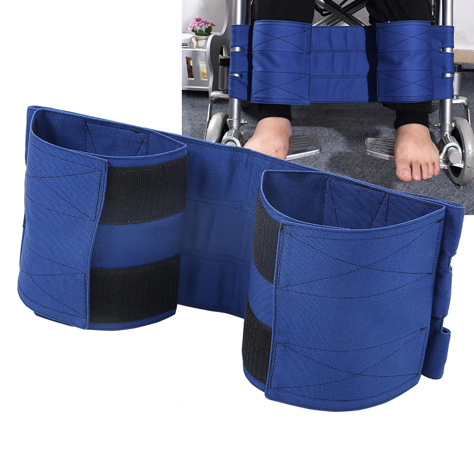 Wheelchair Footrest Leg Restraint Strap for Elderly Patient Restraints Wheelchairs Leg Support Strap Transport Foot Harness Brace for Seniors Handicap