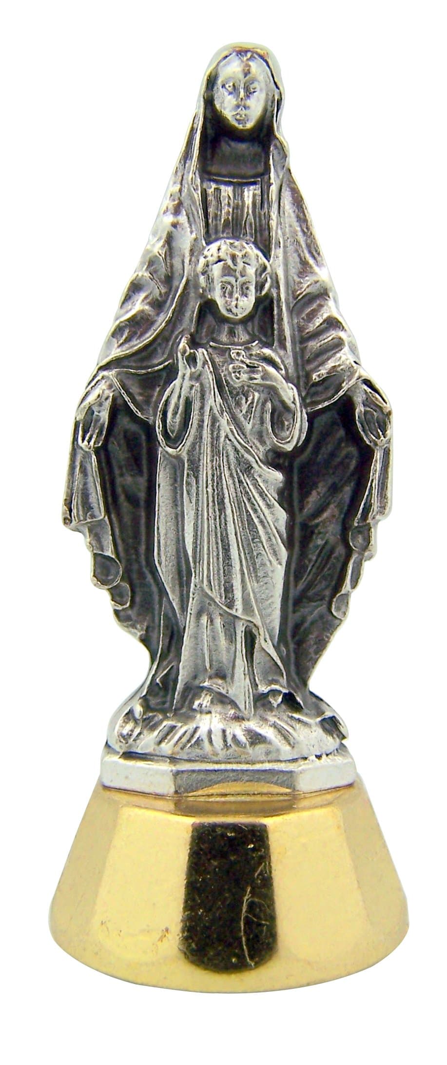 Religious Gifts Travel Protection Patron Madonna and Christ Child Adhesive Car Auto Statue Figure