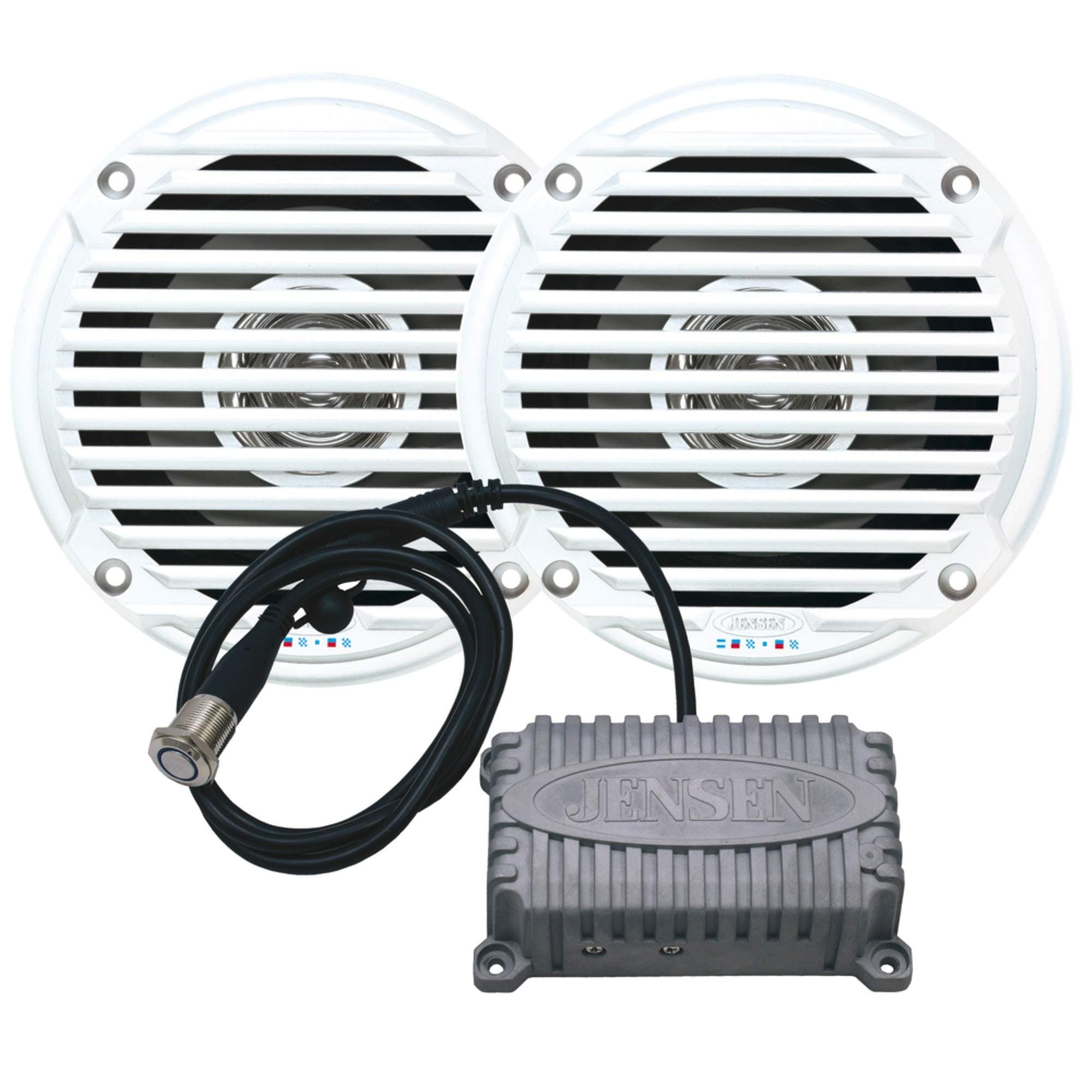 2-Channel Bluetooth Amplifier and Pair of 5" Waterproof Speakers