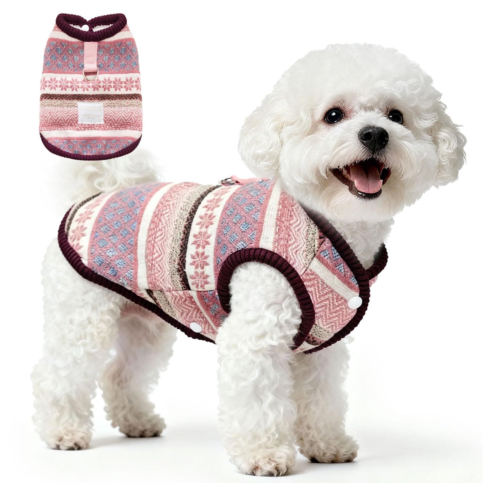 XGDMEIL Dog Winter Coat Dog Clothes(Red,Red,Medium)
