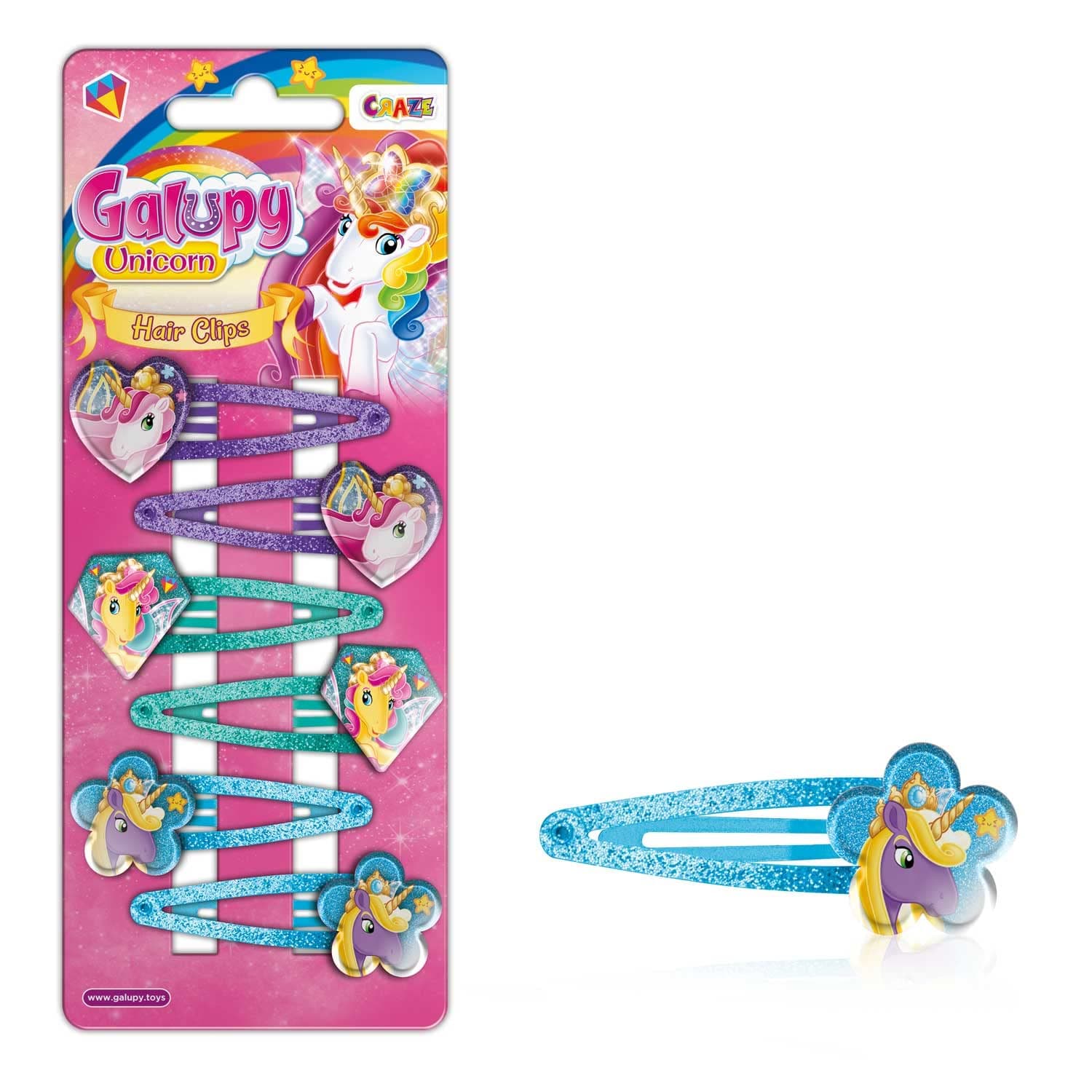 Craze - Galupy Unicorn Hair Clip, Unicorn Hair Clip, Baby Barette, Girls Clip, Accessories for Girls Hooks, Clips Various Colours