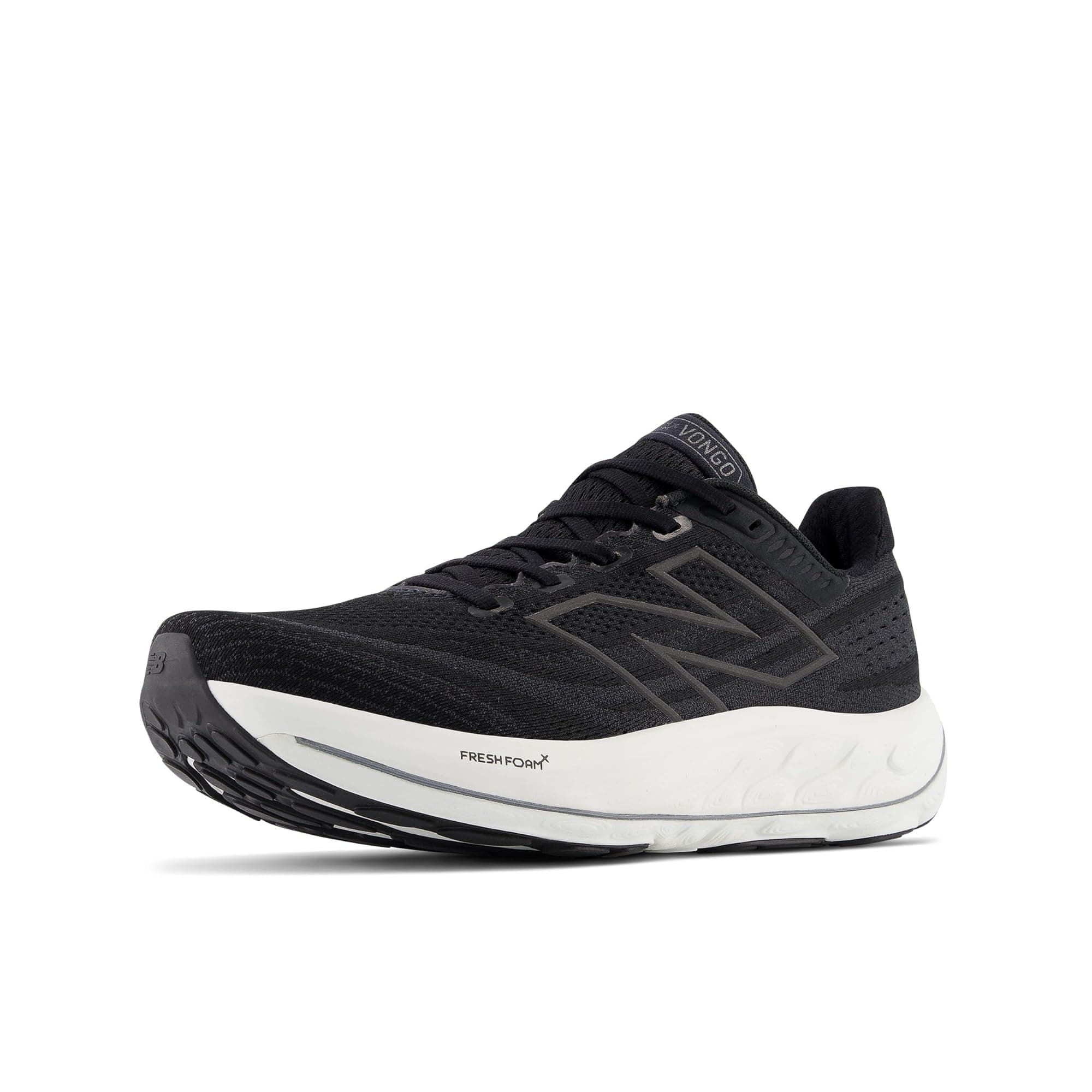 New Balance Men's Fresh Foam X Vongo V6 Running Shoe, Black/White, 10.5 Wide