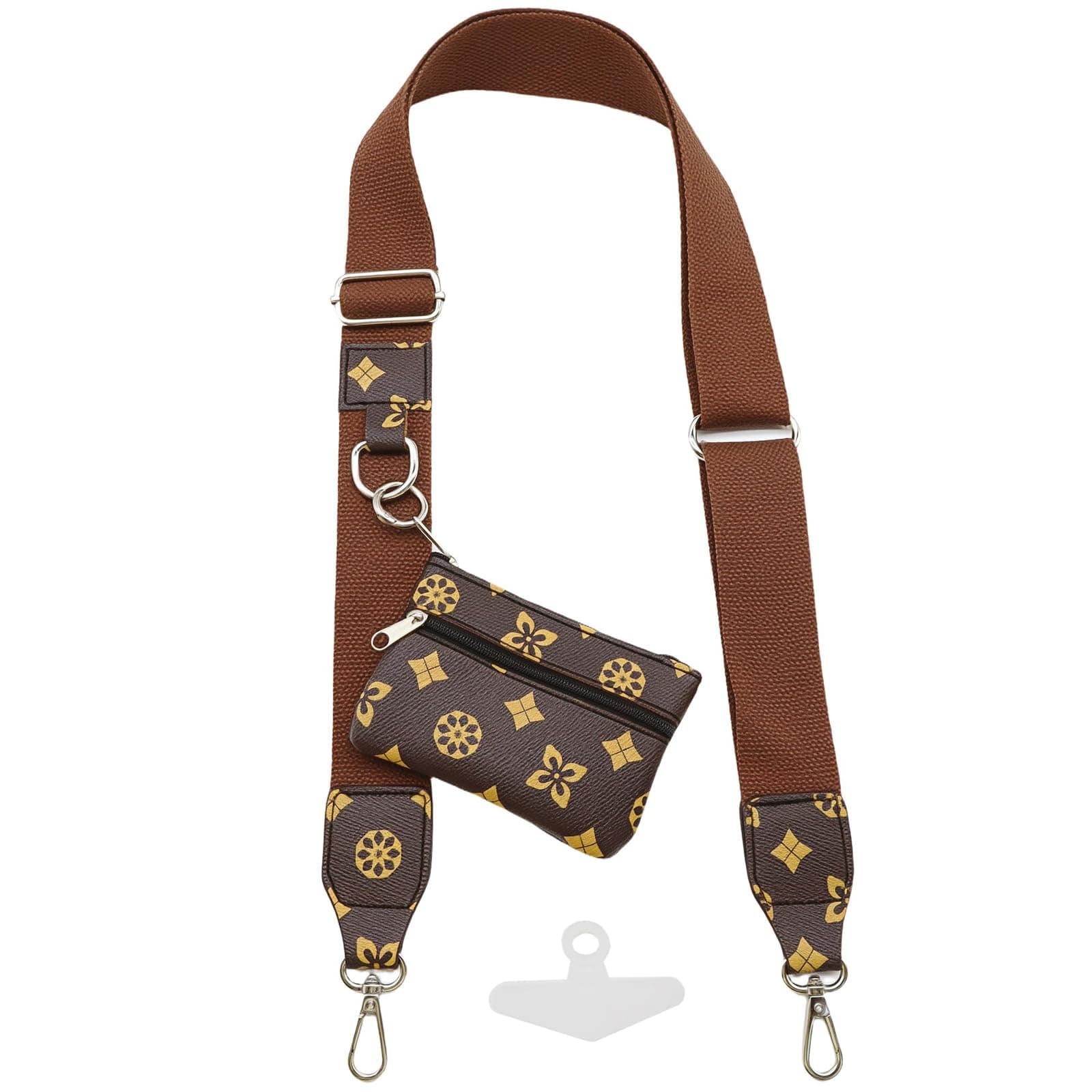LEMEDE Clip and Go Strap for Phone with Wallet Crossbody, Adjustable Phone Lanyard with Detachable Wristlet Wallet, Universal Phone Strap with Phone Tabs for Phones