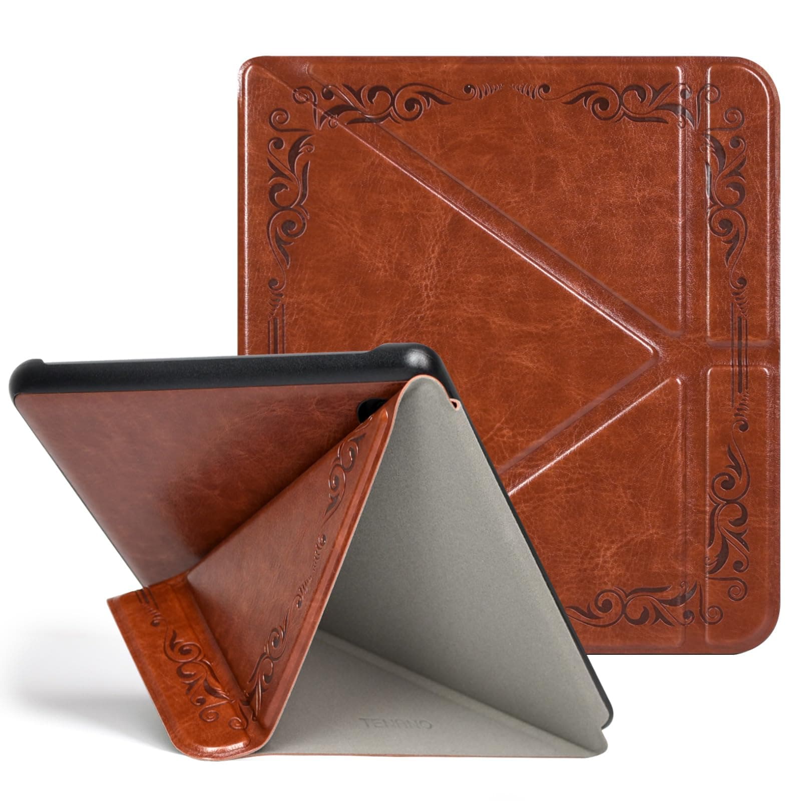 Tenano Case for 7" Kobo Libra Colour (Model: N428, 2024 Release), Foldable Cover with Auto Sleep/Wake, Vintage Brown