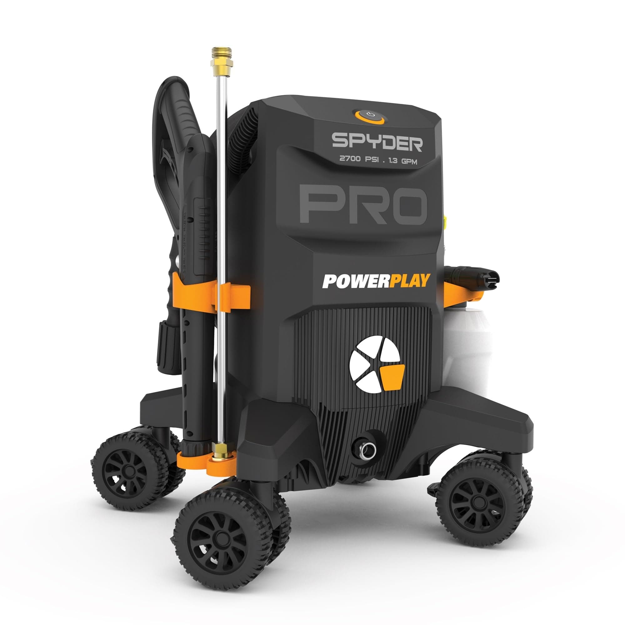 PowerPlay Spyder PRO Electric Pressure Washer SPY2700XP - 2700 Max PSI, 1.3 GPM | 1000ml High Pressure Foam Cannon Included for Powerwashing Homes, Driveways, Concrete, Vehicles and More