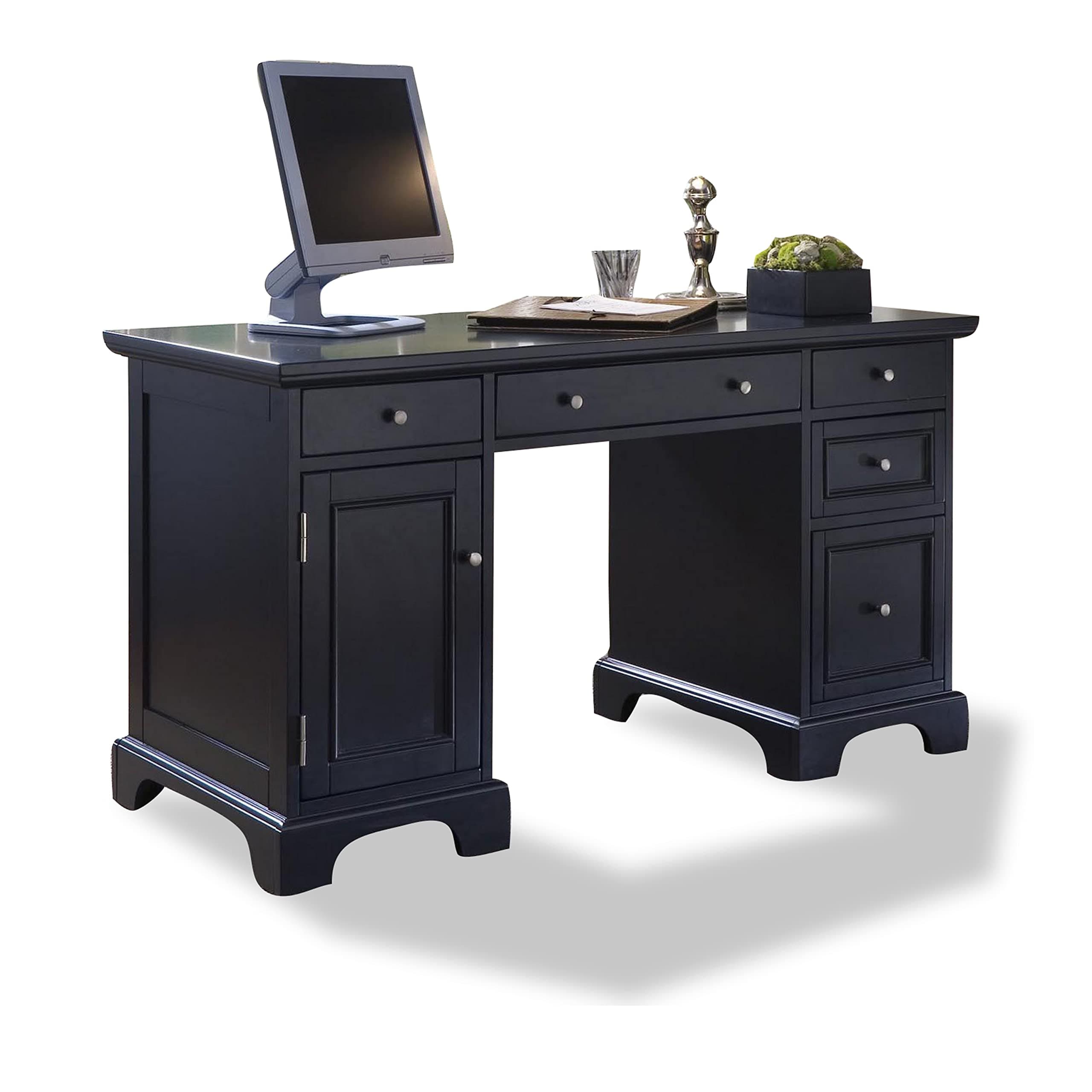 Home Style 5531-18 Bedford Pedestal Desk, Black