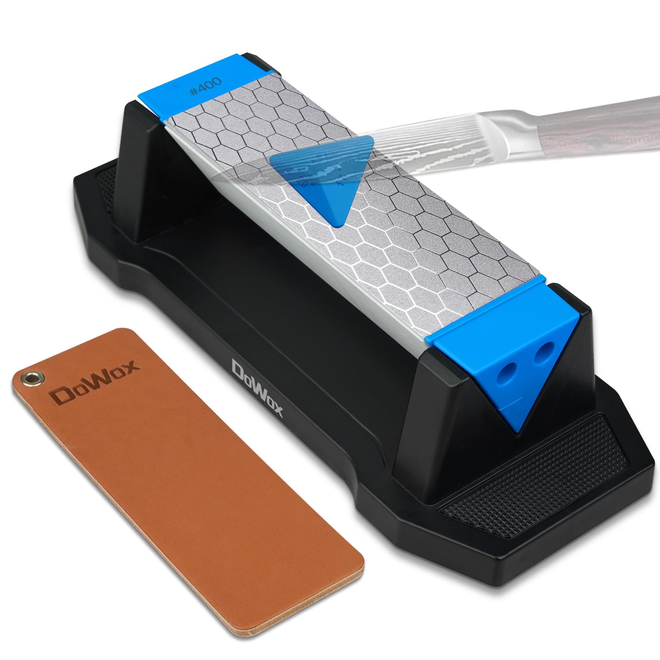 DOWOX Diamond Sharpening Stone,3 Side 400/1000/8000 Grit Whetstone Kit