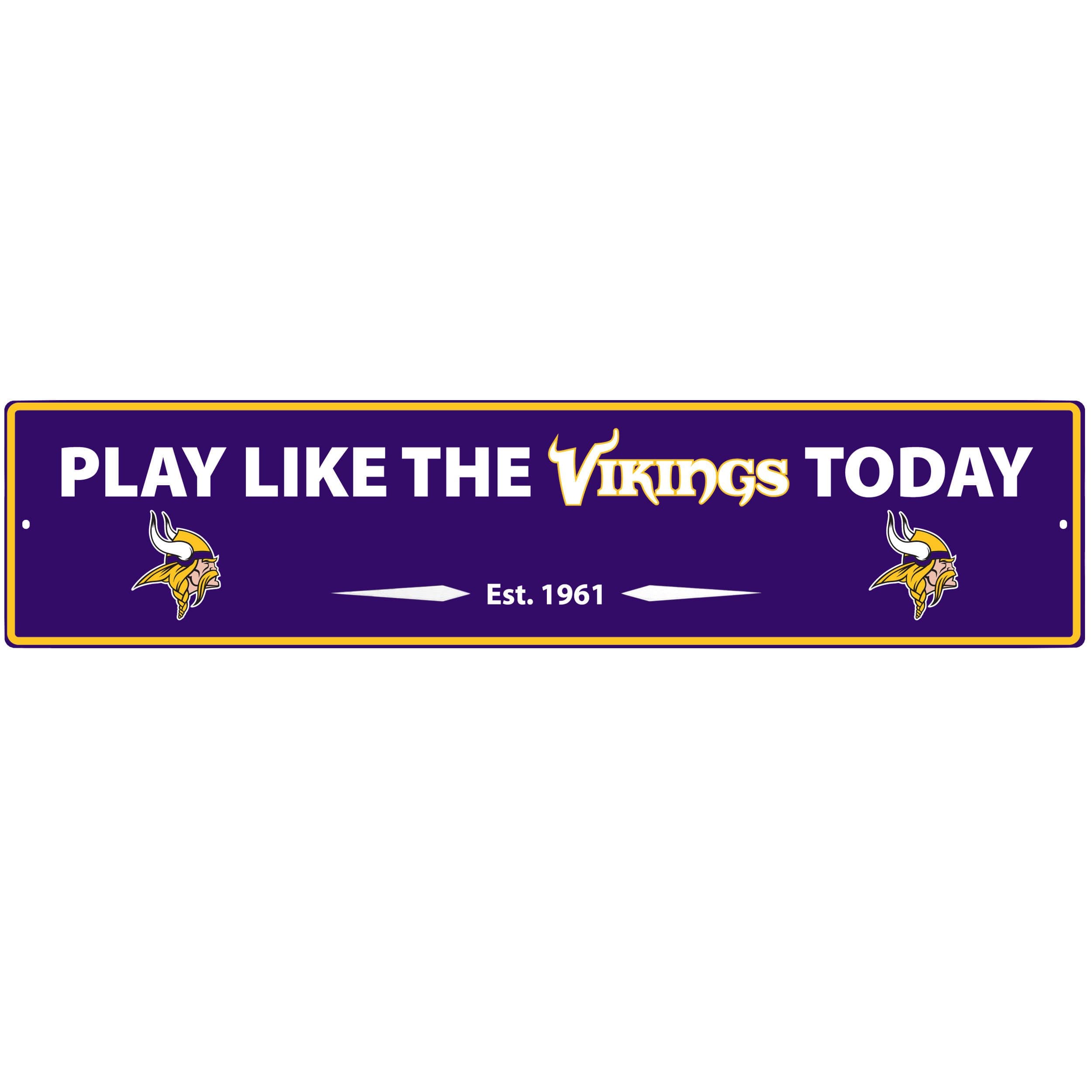 NFL Minnesota Vikings Street Sign Wall Plaque