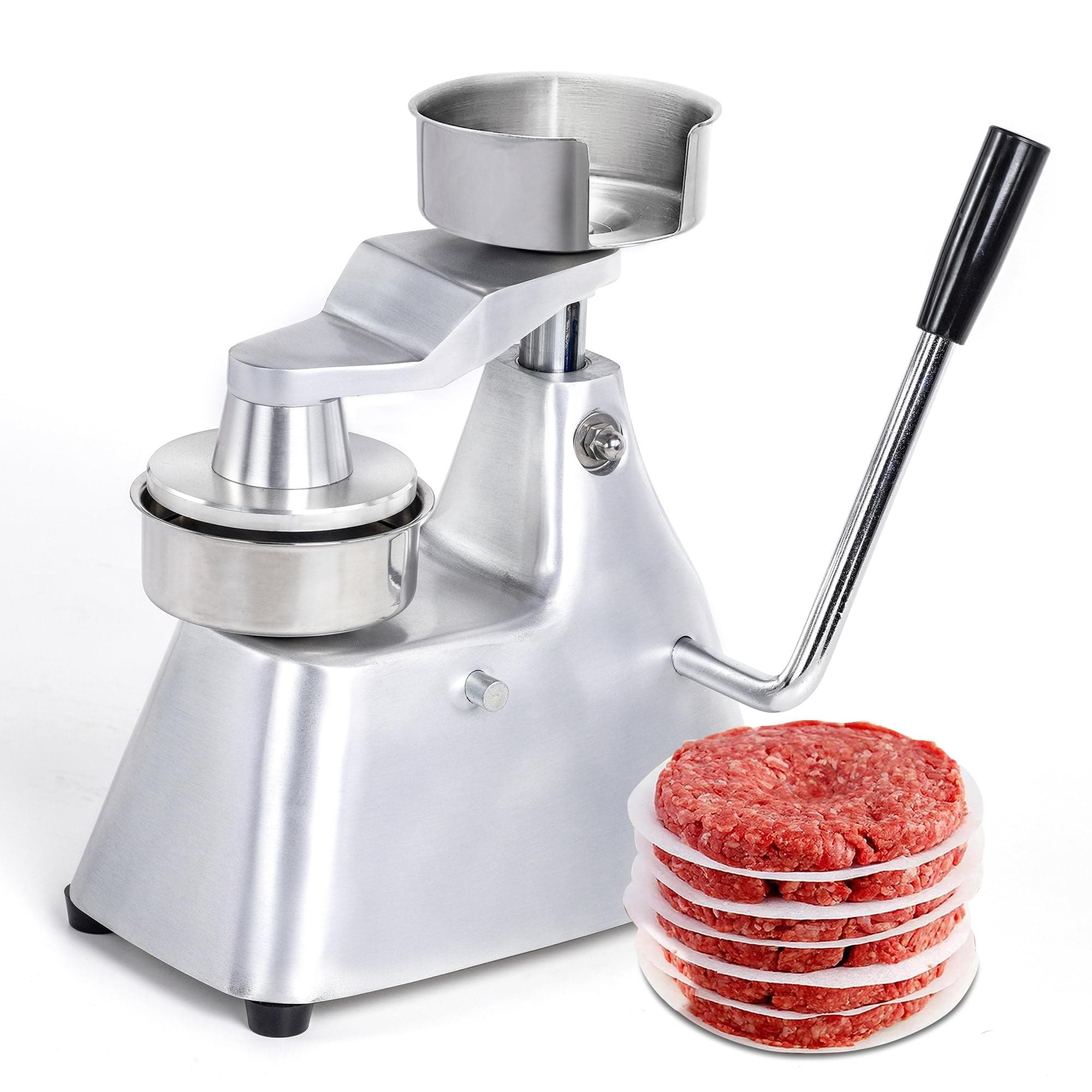 TK Commercial Hamburger Press Patty Maker 4"/105mm + 1000 pcs Patty Papers