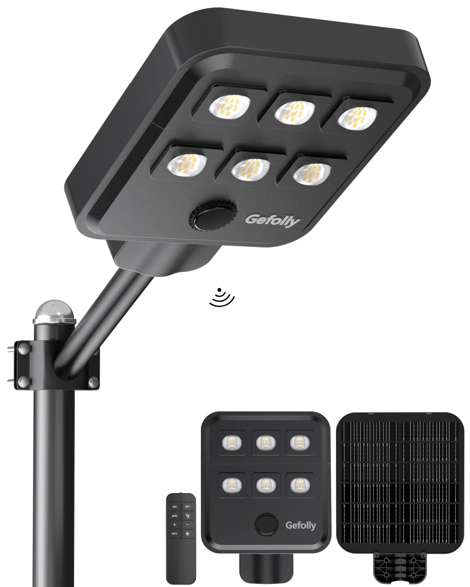Gefolly SL-5000W Solar Street Lights Outdoor, Solar Security Motion Light