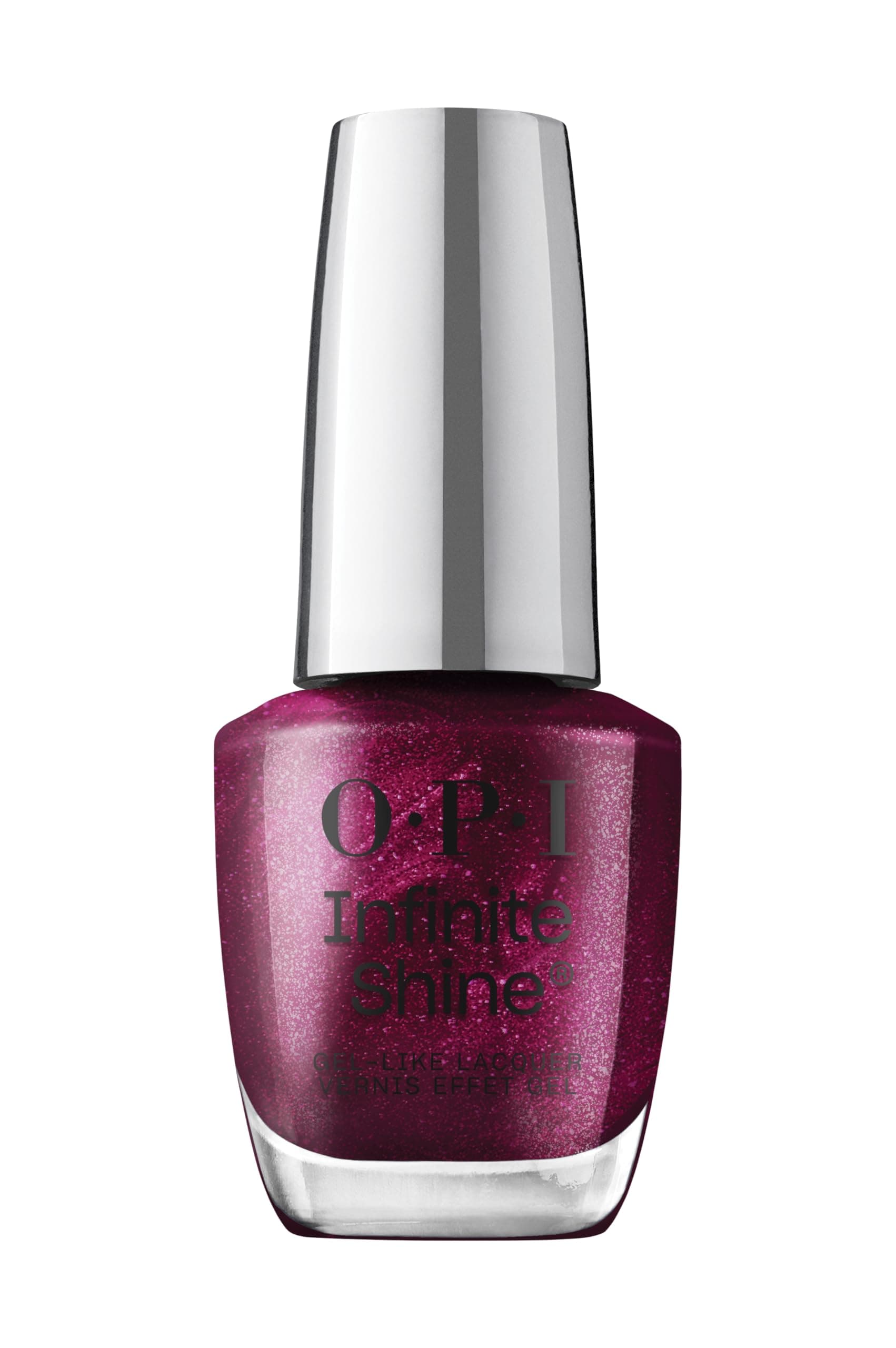 OPI Infinite Shine Long-Wear Dark Shimmer Finish Sheer Purple Nail Polish, Up to 11 days of wear & Gel-Like Shine, Vamp Champ, 0.5 fl oz