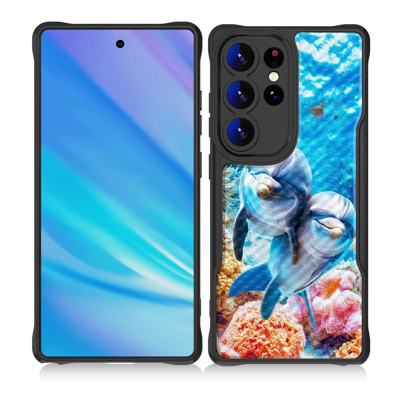 CICPLKSE Magnetic for Galaxy S25 Ultra Case,[Full Camera Protection] [Compatible with Magsafe] [Military Grade Protection] Bumper for Samsung Galaxy S25 Ultra 6.9" 2025,Cute Dolphin